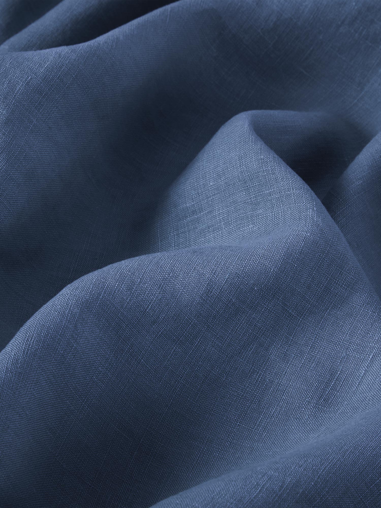 Blue Linen Blend Flat Sheet - Image 3
