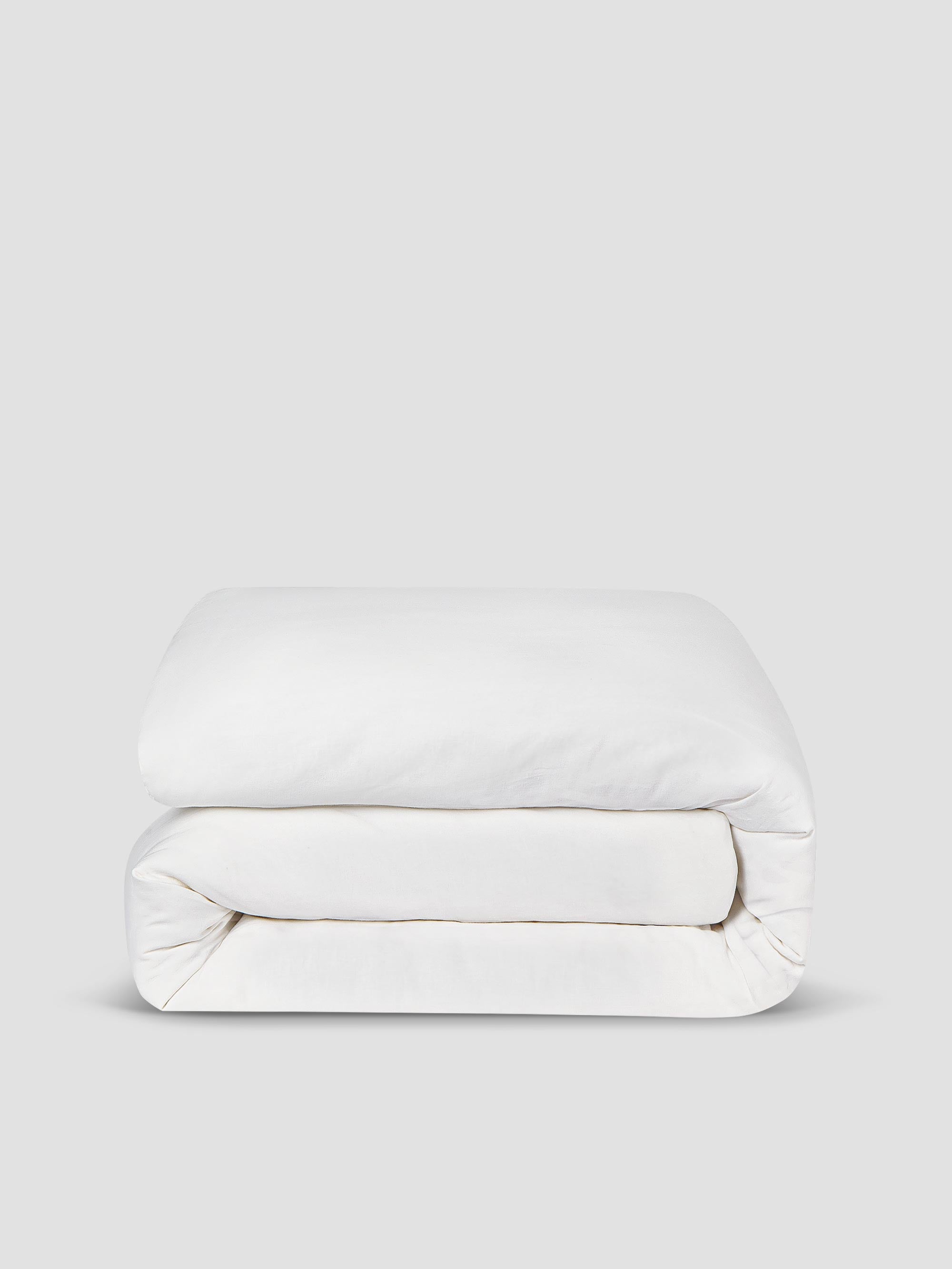 White Linen Blend Duvet Cover - Image 3