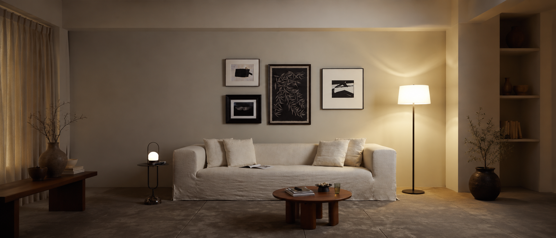 Relaxed textiles in an everyday home setting