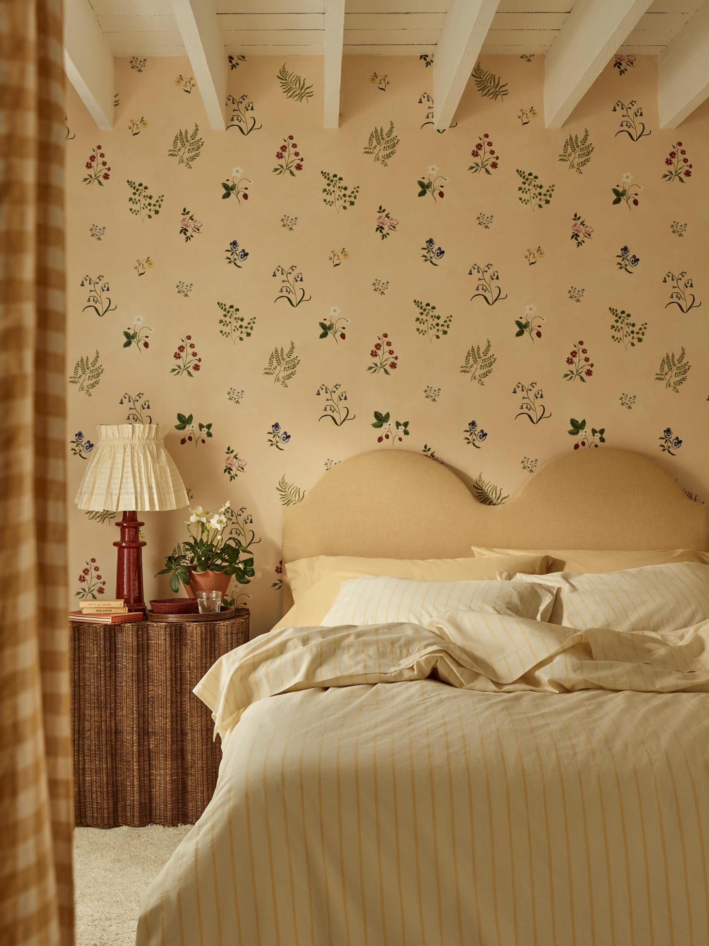 Butter Yellow Striped Cotton Duvet Cover - Image 2