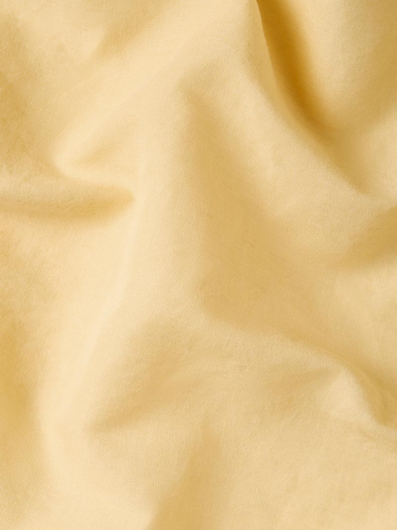 Butter Yellow Plain Linen Blend Flat Sheet - Image 3