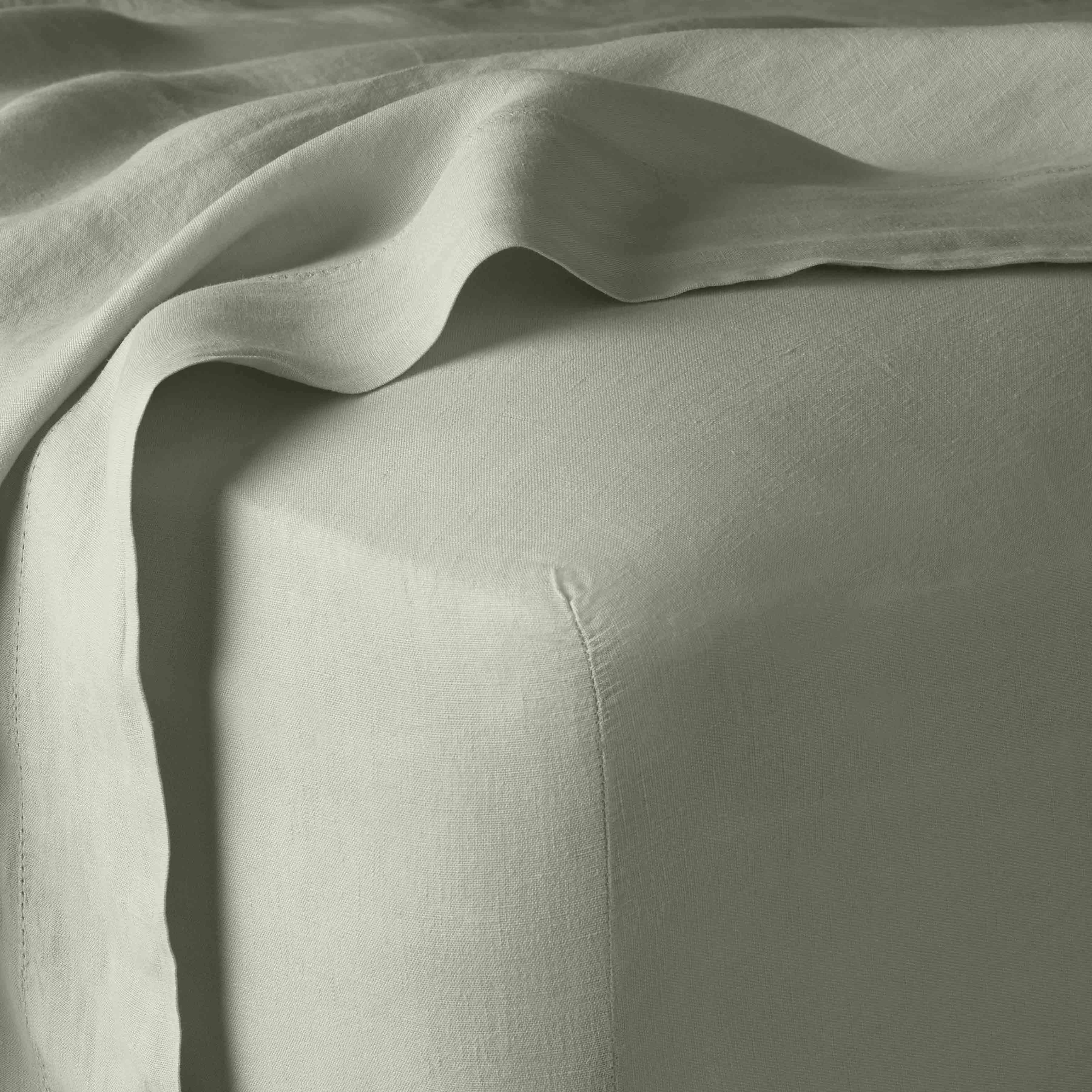 Stonewashed Linen Bedding Essential in White - Image 49