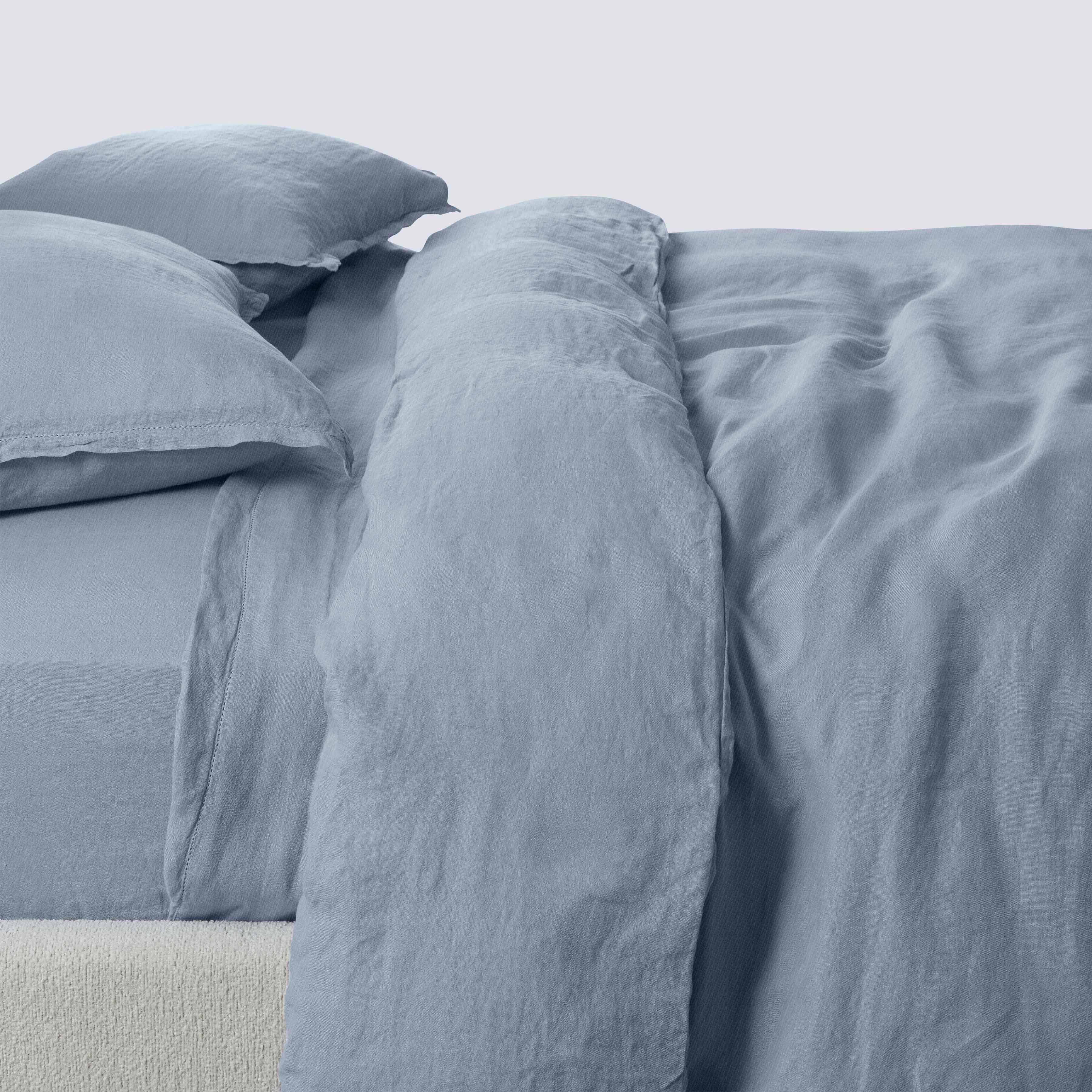 Stonewashed Linen Bedding Bundle in Green - Image 147