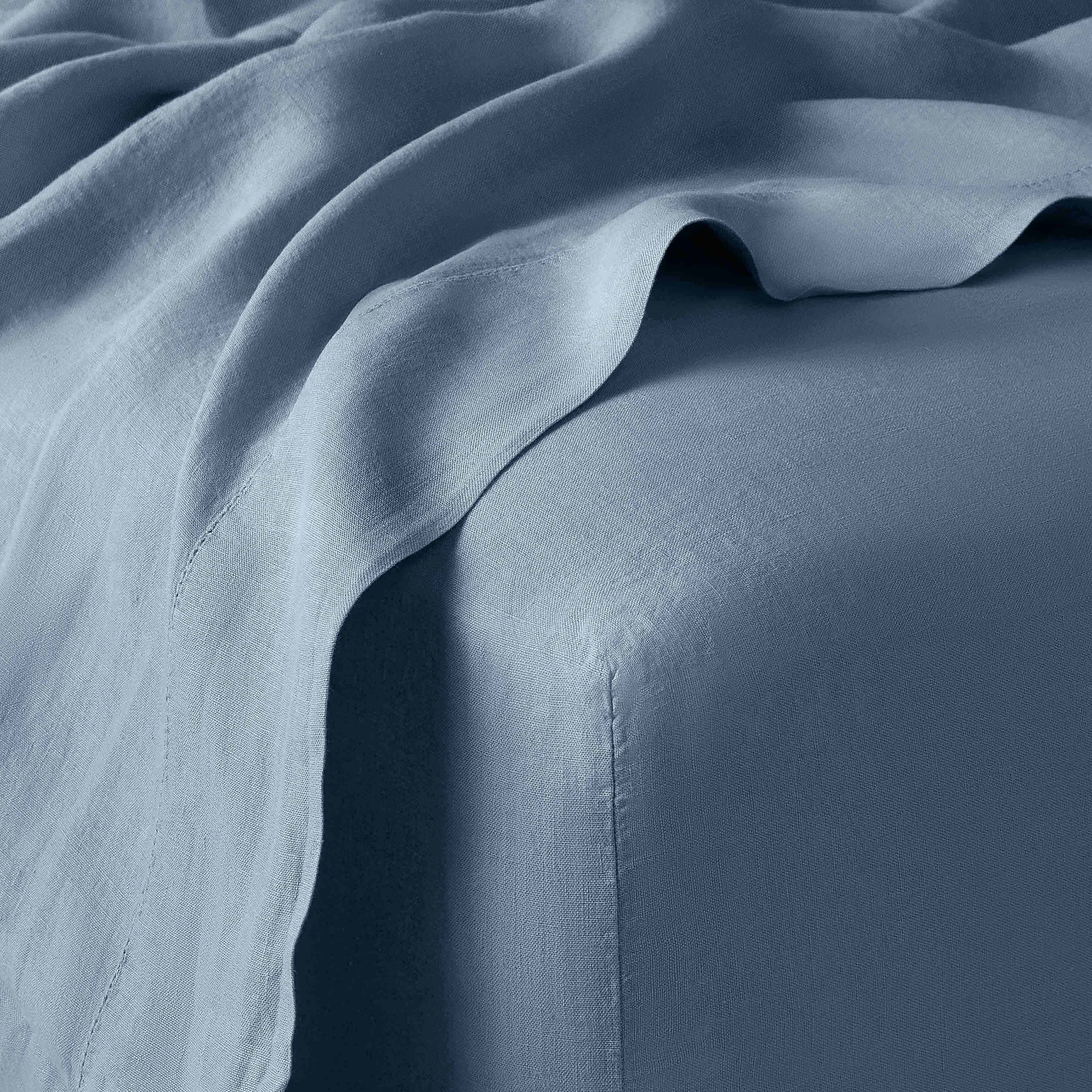 Stonewashed Linen Bedding Essential in White - Image 47