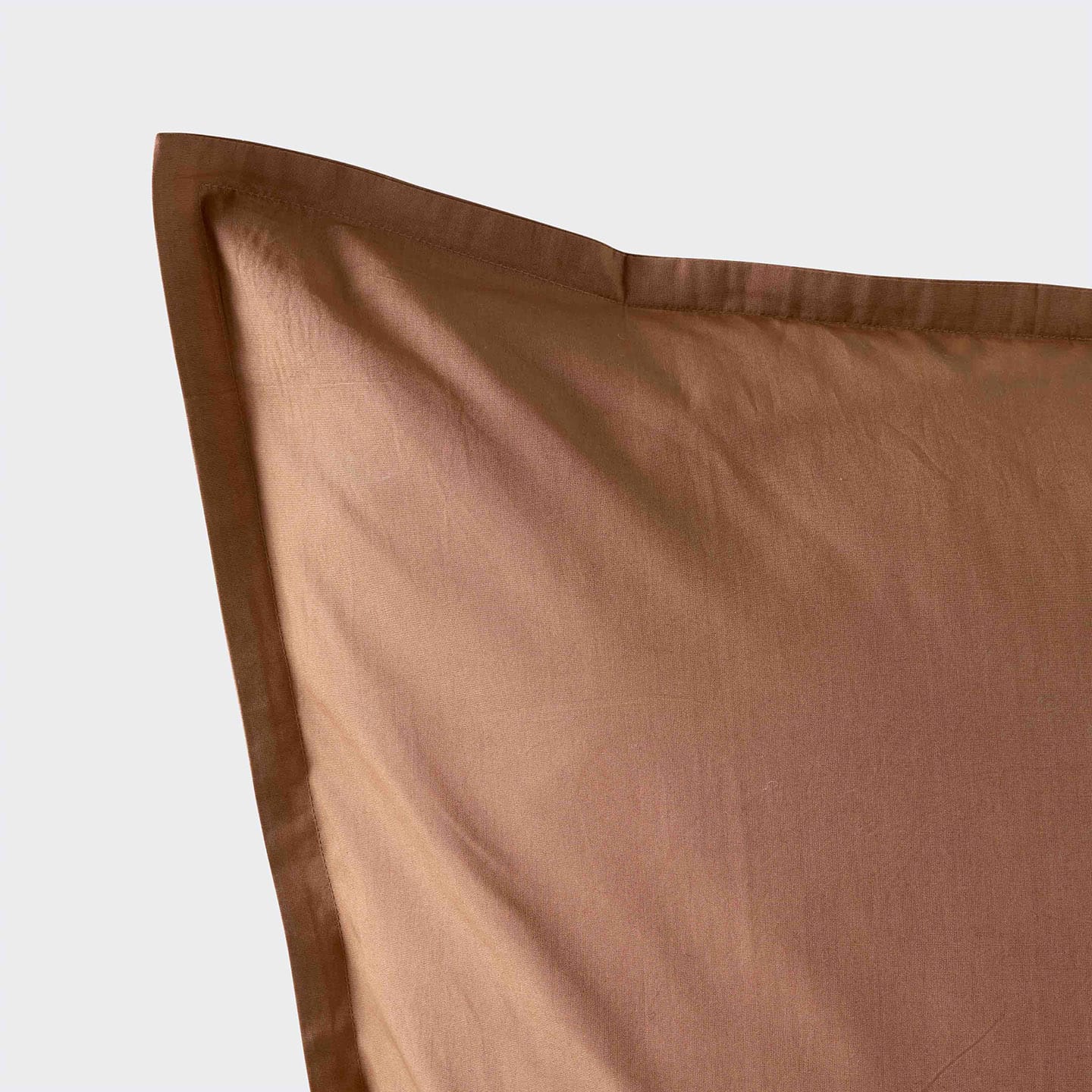 Organic Cotton Percale Euro Sham Set in Terracotta - Image 2