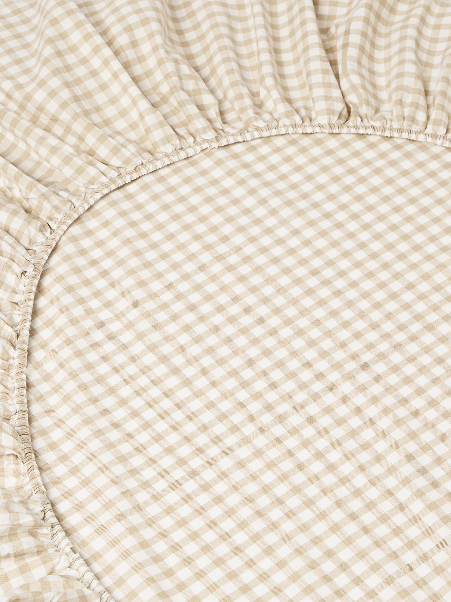 Gingham Cotton Fitted Sheet Collection - Image 2