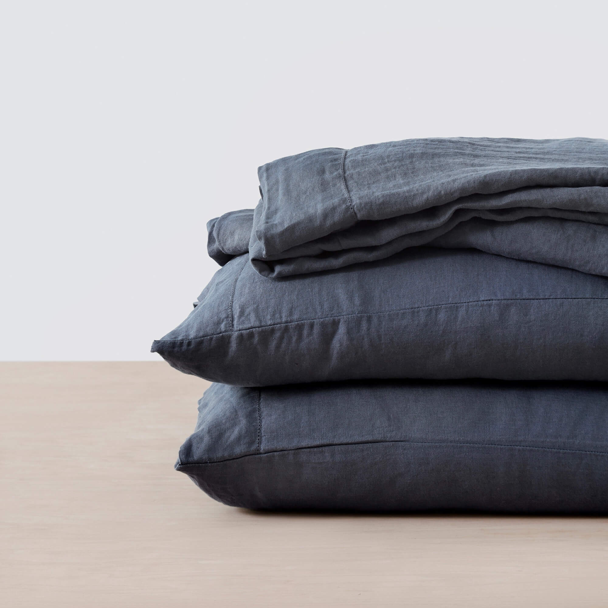 Stonewashed Linen Bedding Bundle in Green - Image 21