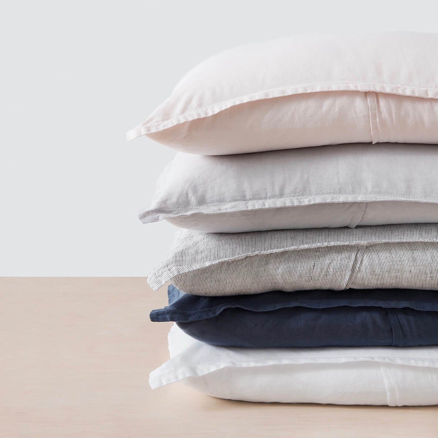 Stonewashed Linen Sham Set in Blue - Image 32