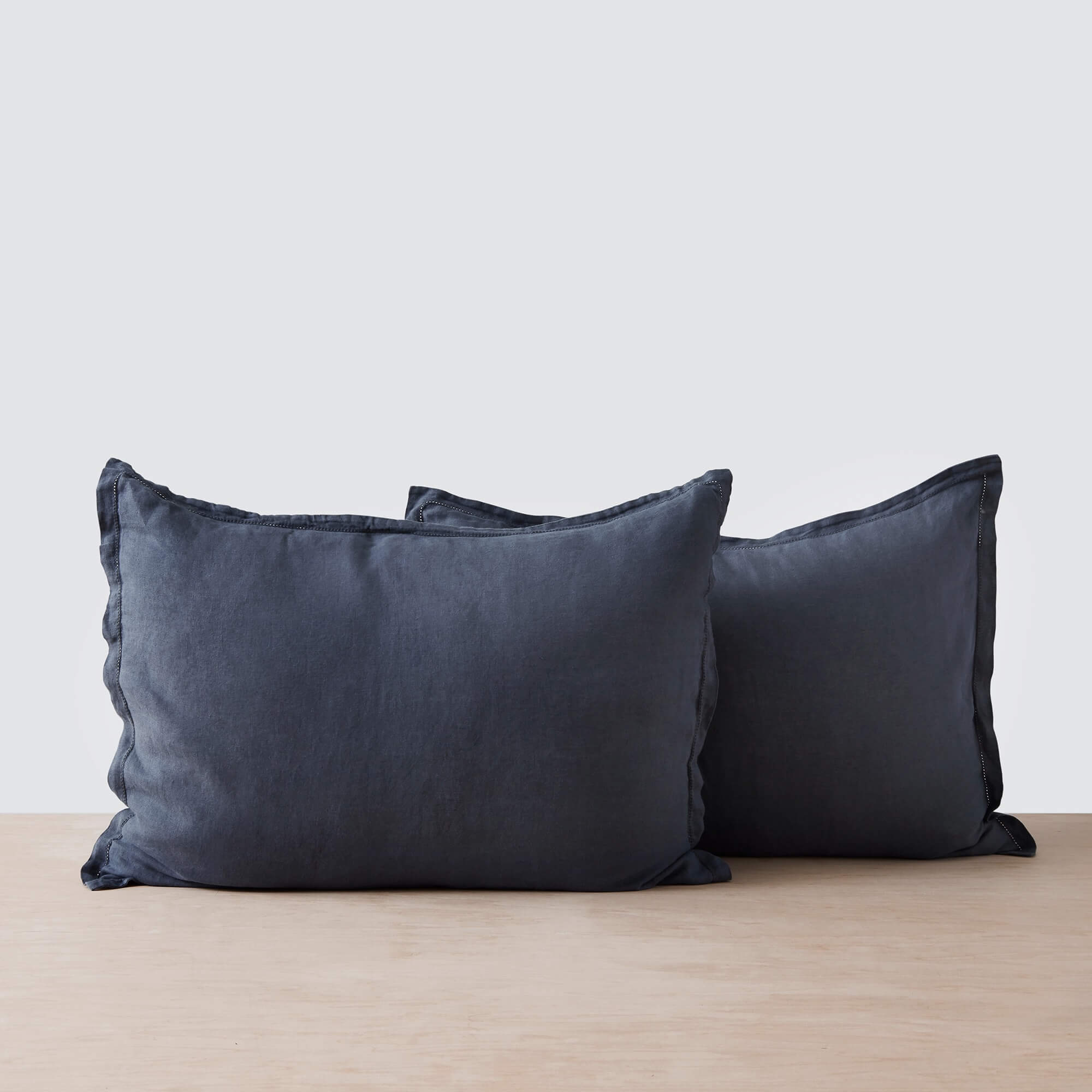 Stonewashed Linen Sham Set in Blue - Image 20