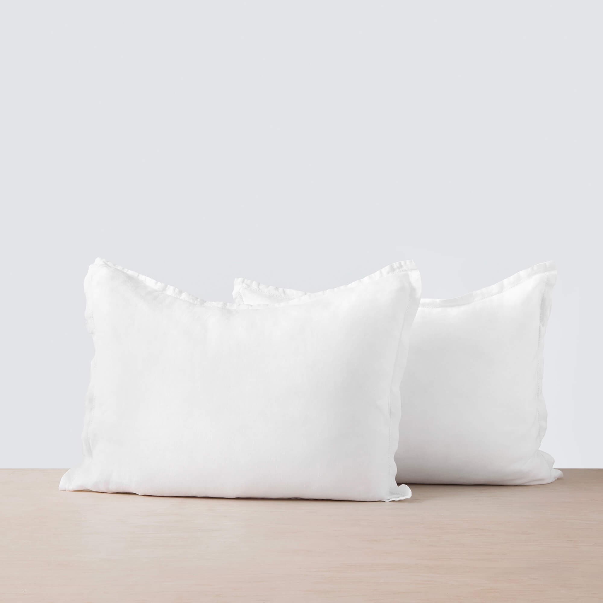 Stonewashed Linen Sham Set in Blue - Image 2