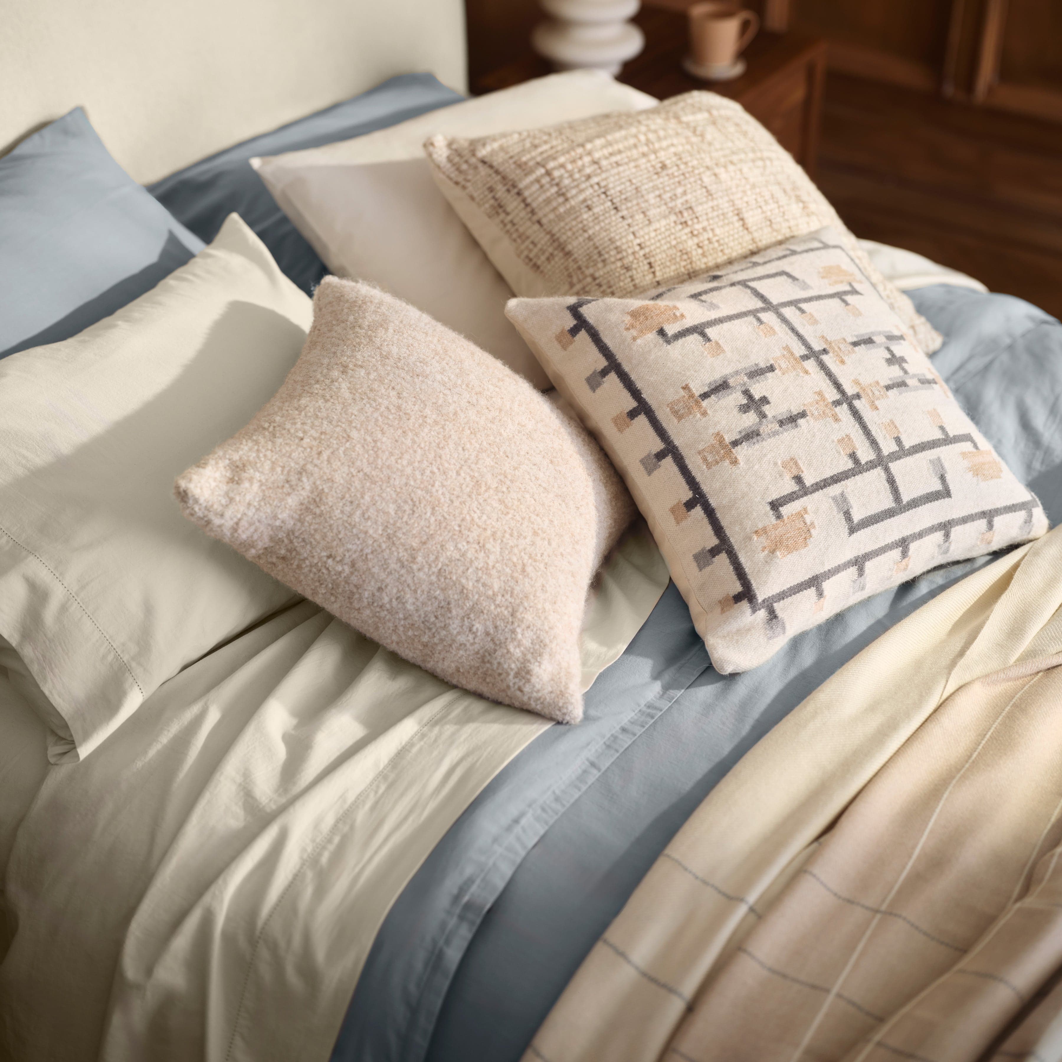 Organic Cotton Percale Duvet Cover in Terracotta - Image 8