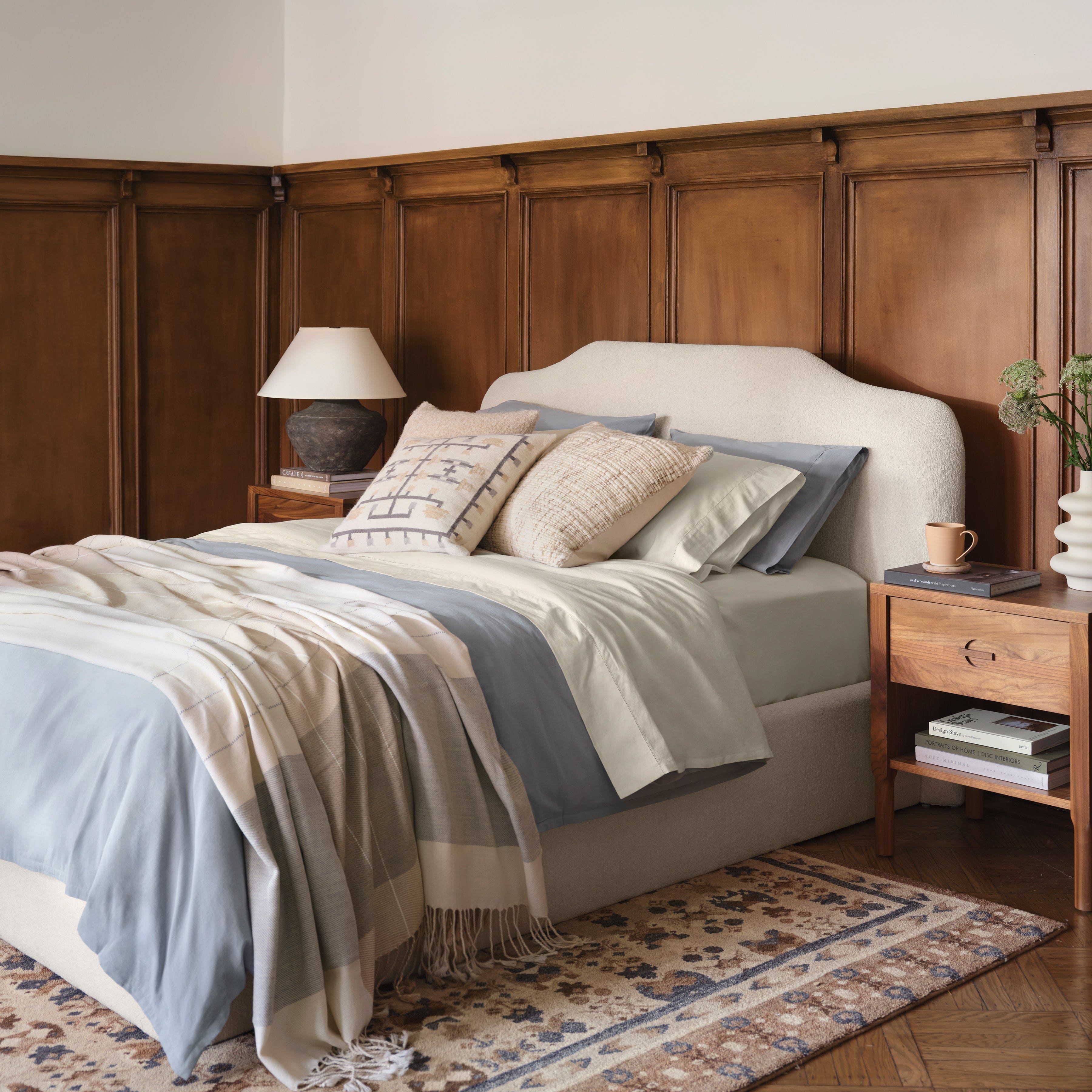 Organic Cotton Percale Duvet Cover in Terracotta - Image 10
