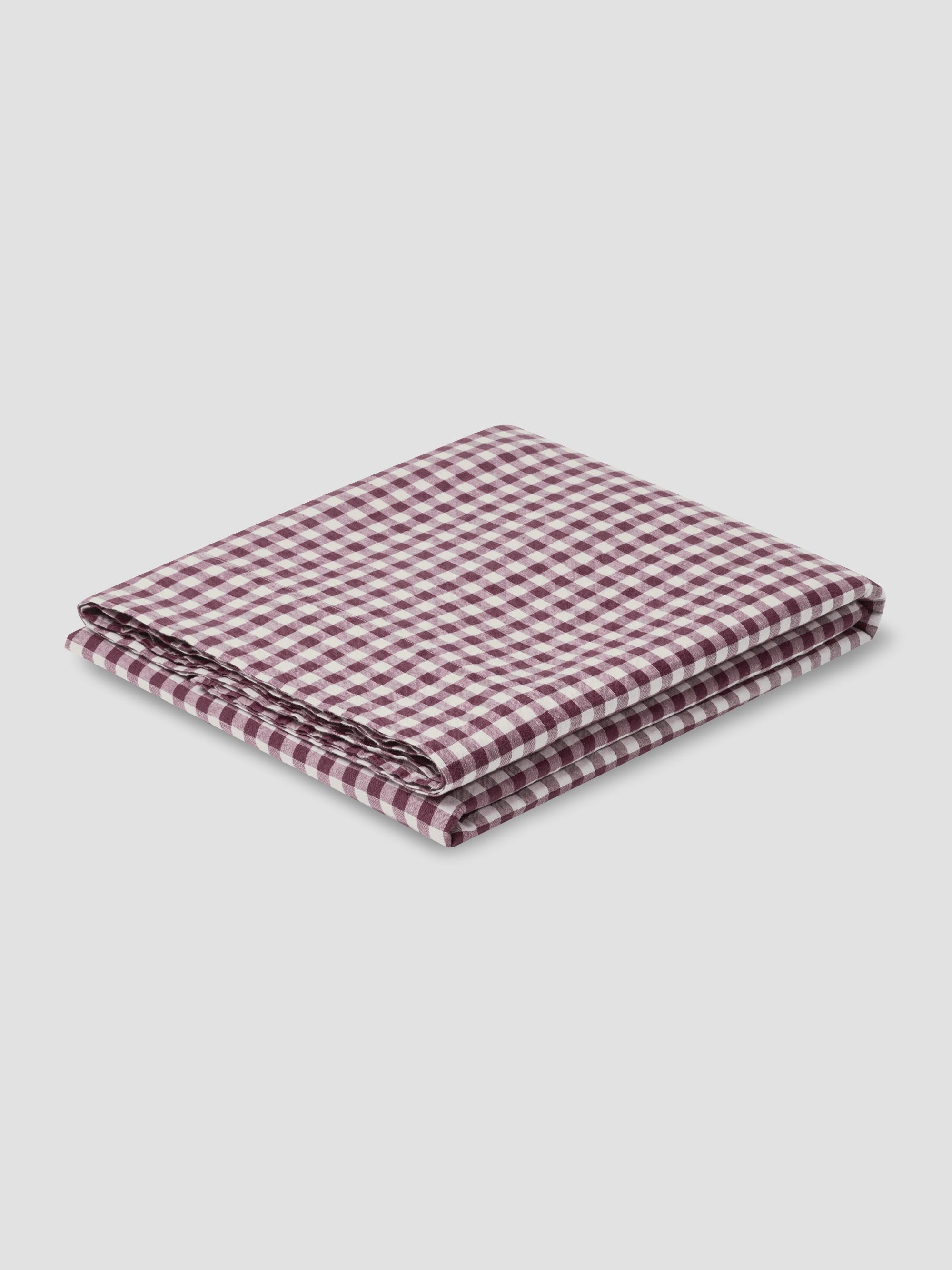 Gingham Linen Flat Sheet Collection - Image 2