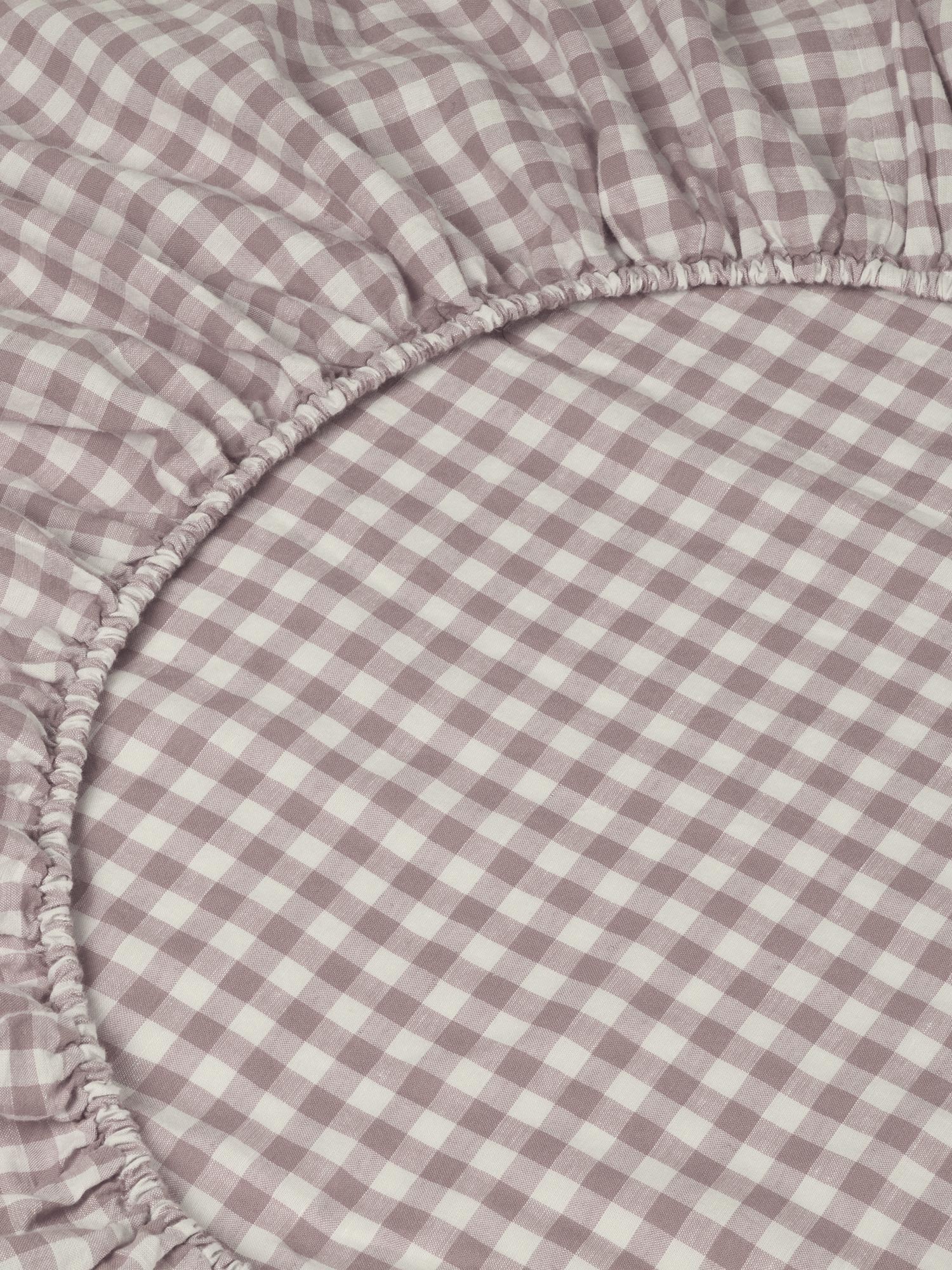 Gingham Linen Blend Fitted Sheet Style 2 - Image 2