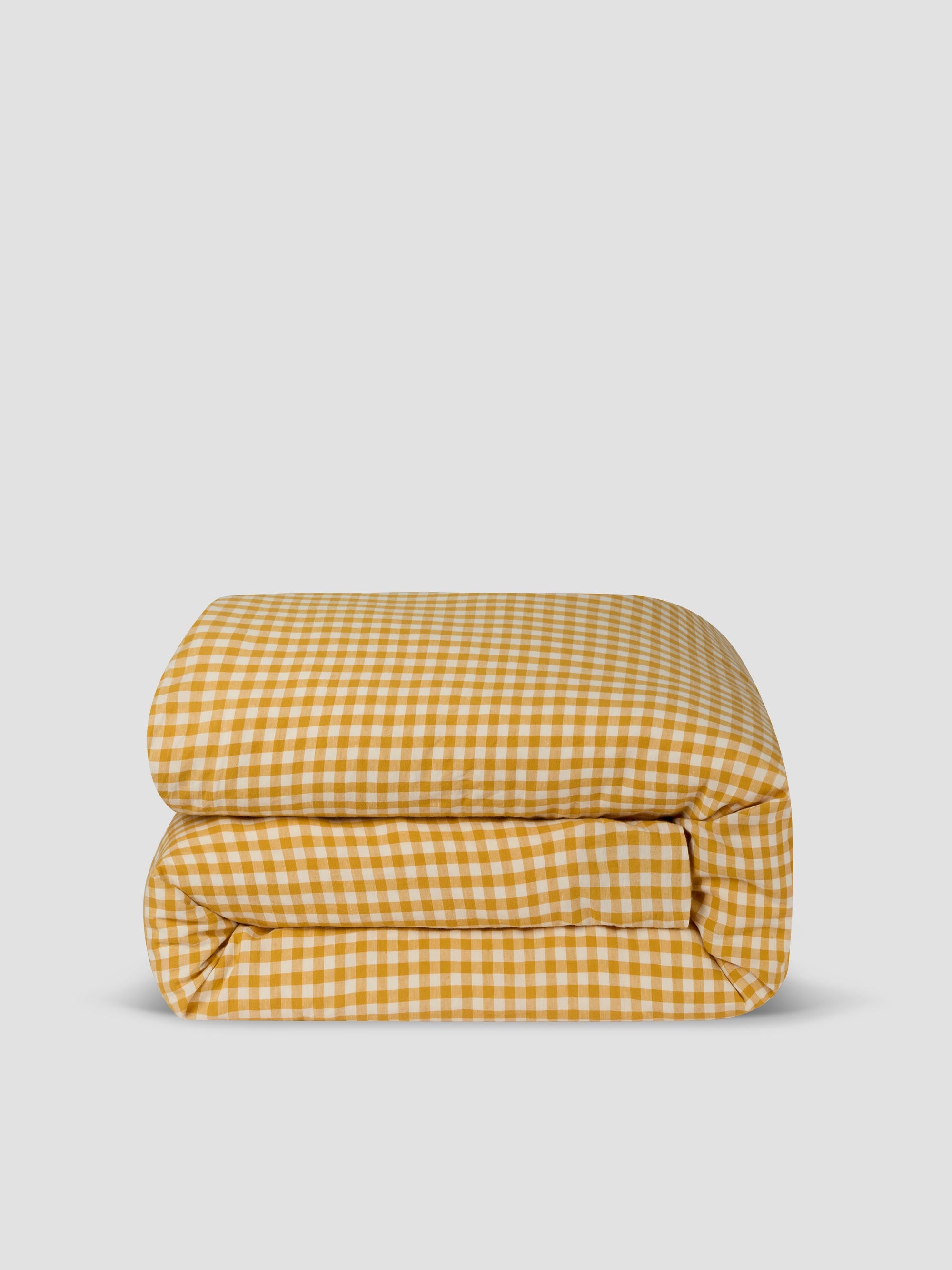 Gingham Linen Blend Duvet Cover Style 3 - Image 3