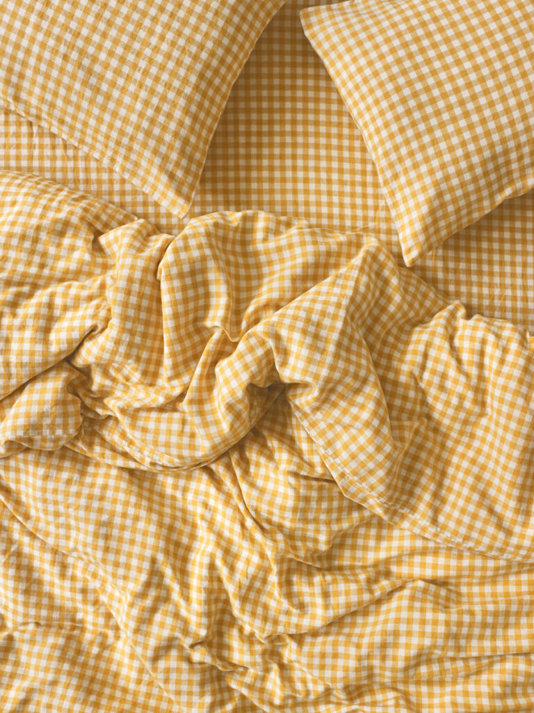 Gingham Linen Blend Duvet Cover Style 3