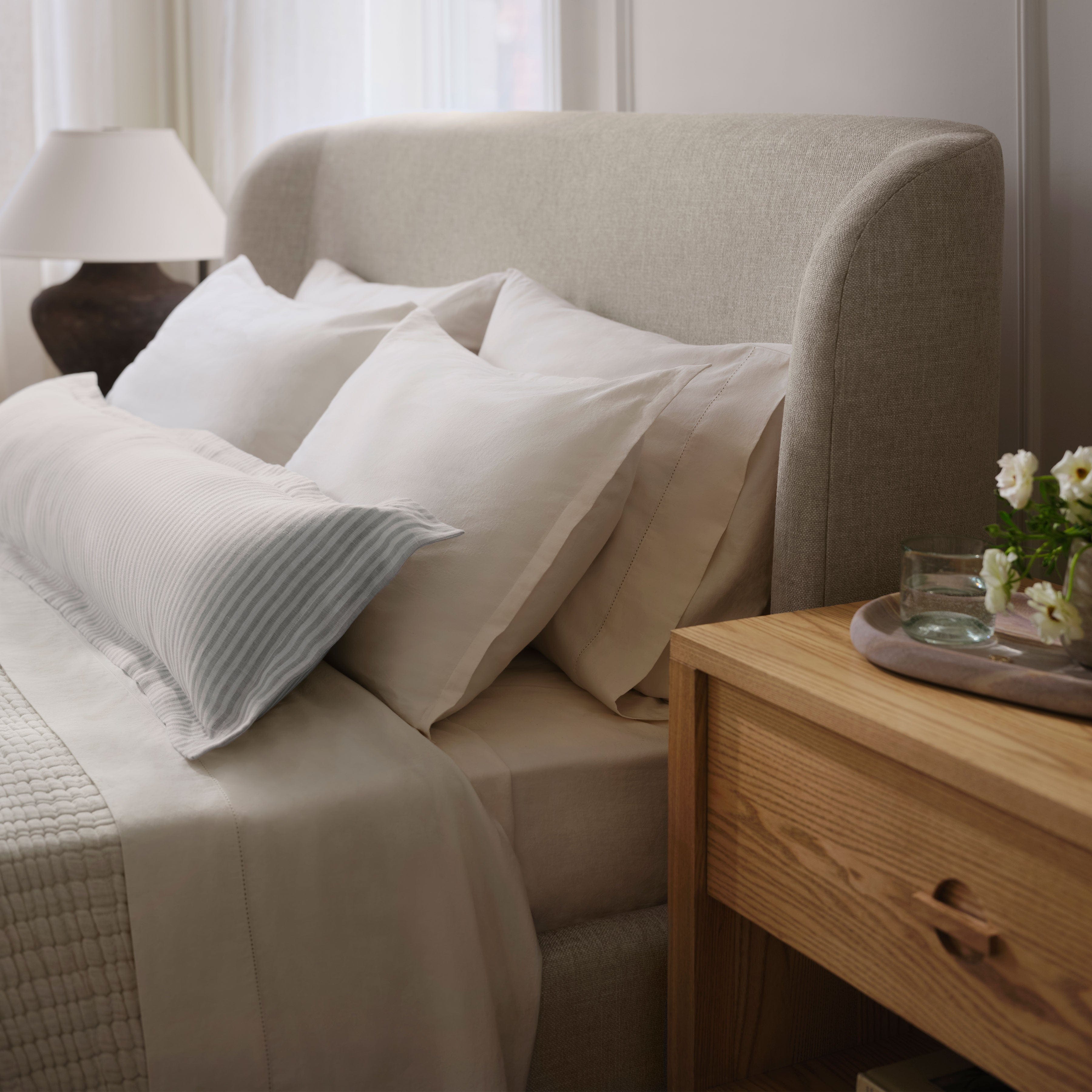 Organic Cotton Percale Sham Set in Terracotta - Image 23