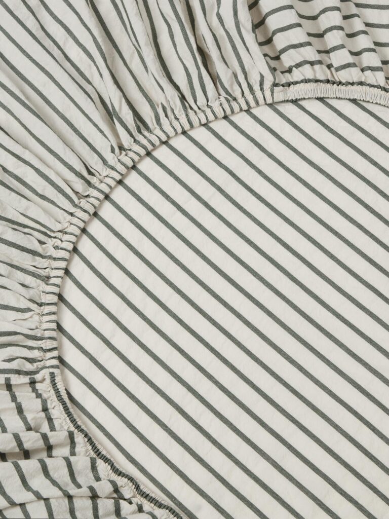 Striped Cotton Fitted Sheet Collection
