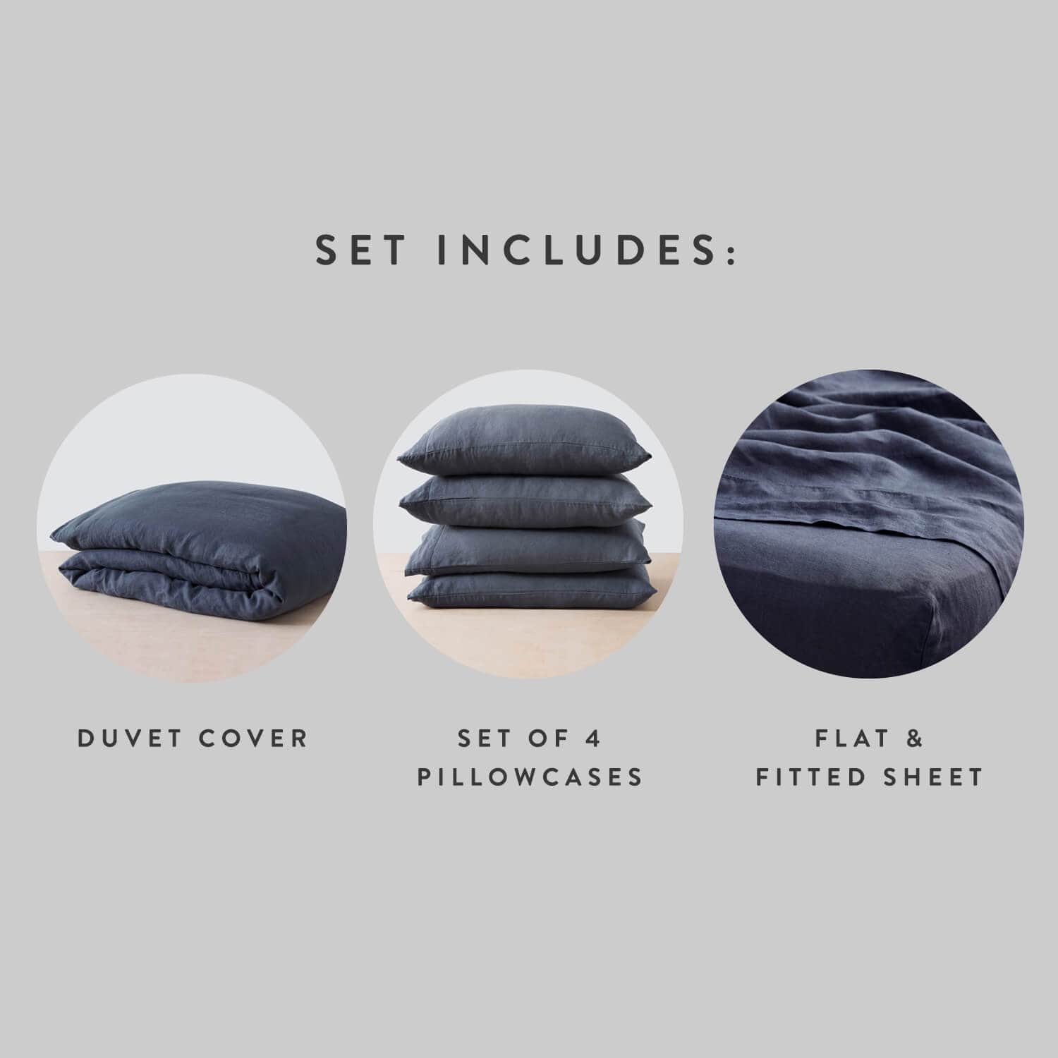 Stonewashed Linen Bedding Bundle in Green - Image 23