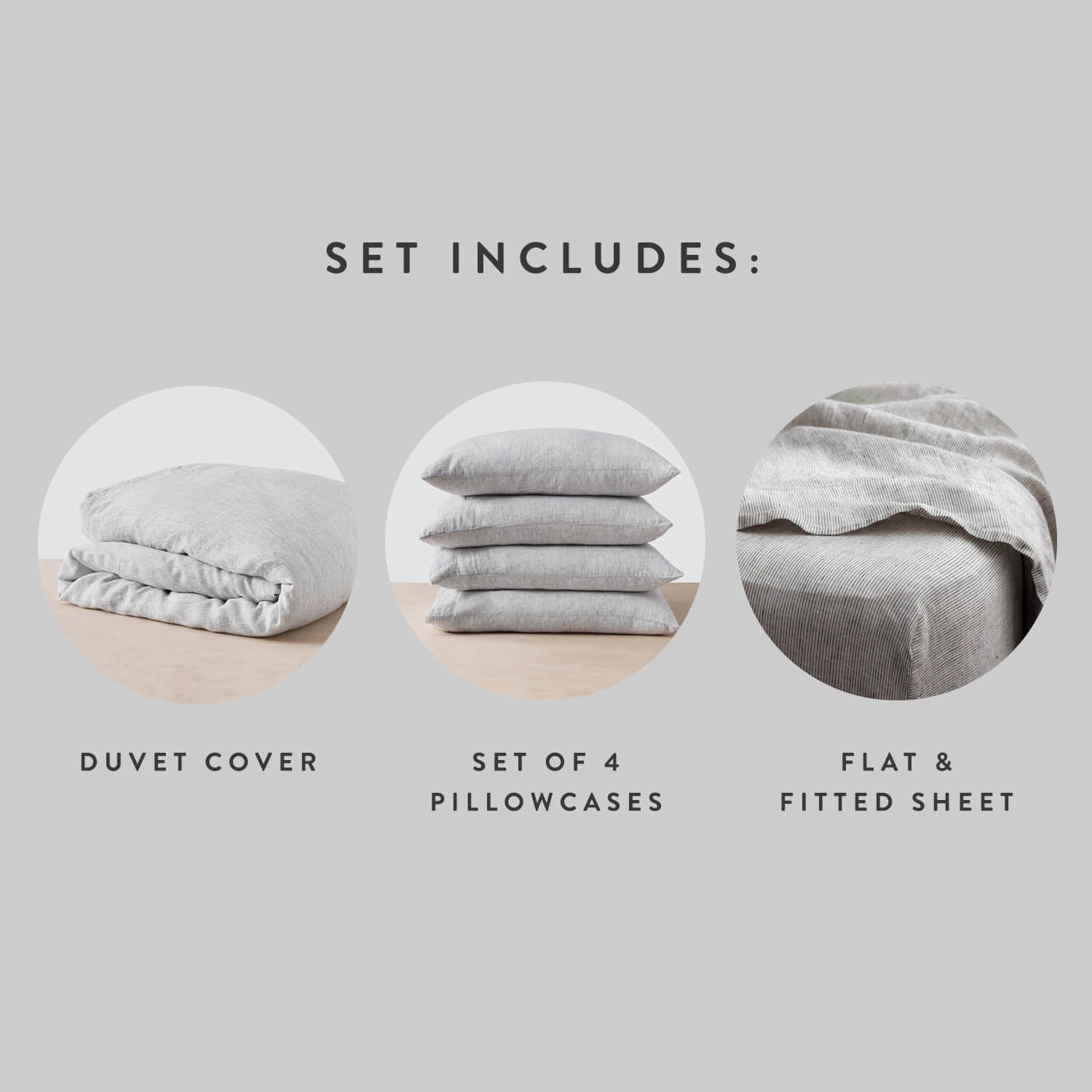 Stonewashed Linen Bedding Bundle in Green - Image 36