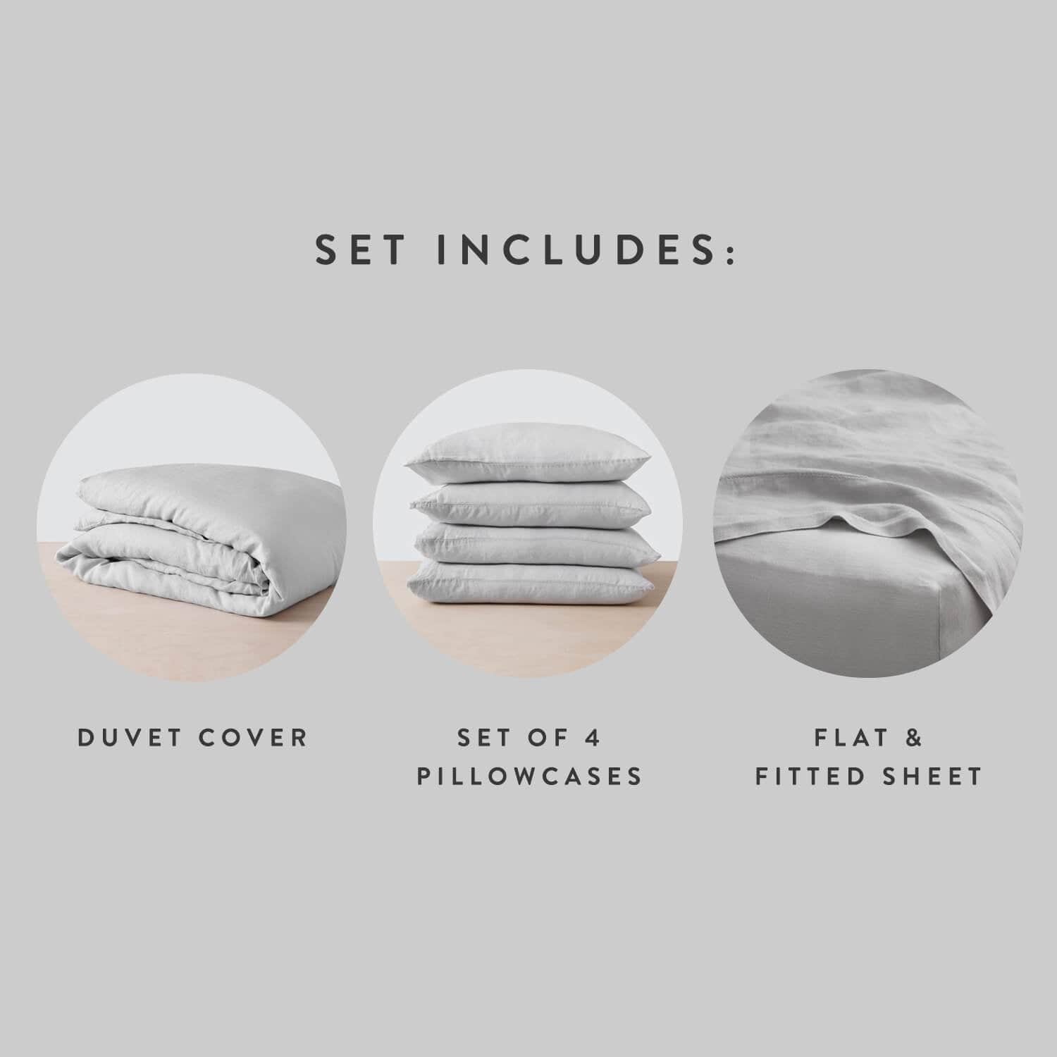 Stonewashed Linen Bedding Bundle in Green - Image 27