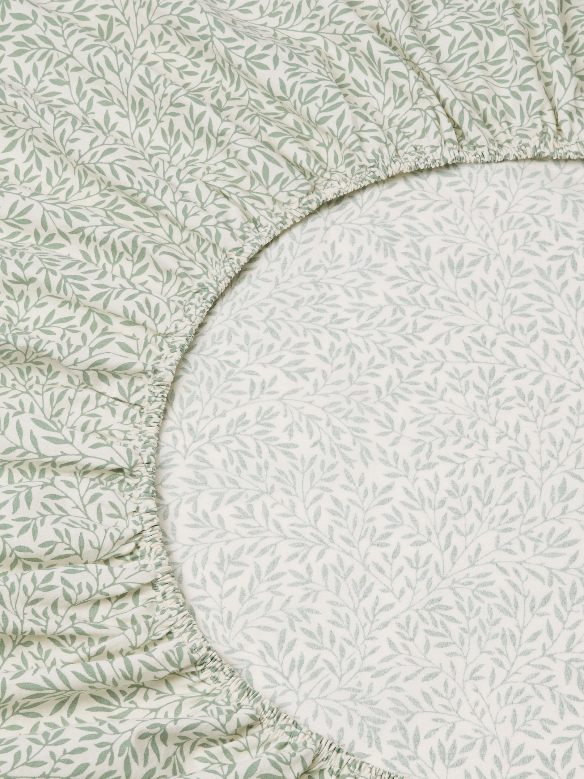 Mellow Green Cotton Fitted Sheet Collection - Image 2