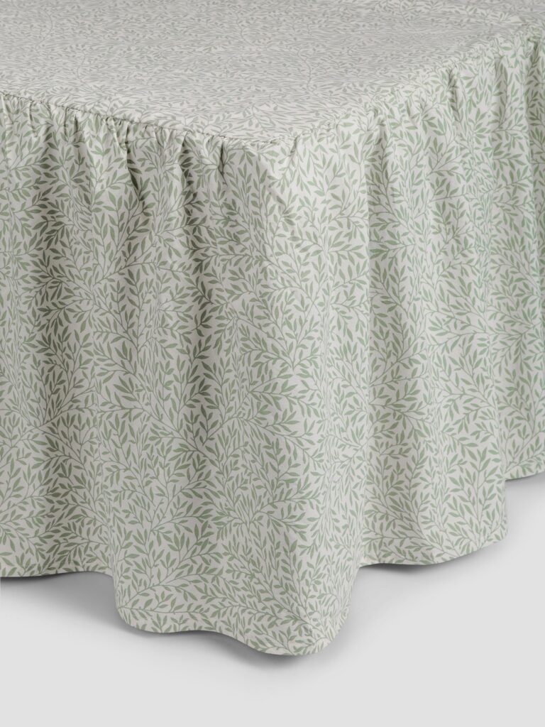 Mellow Green Cotton Bed Valance Collection