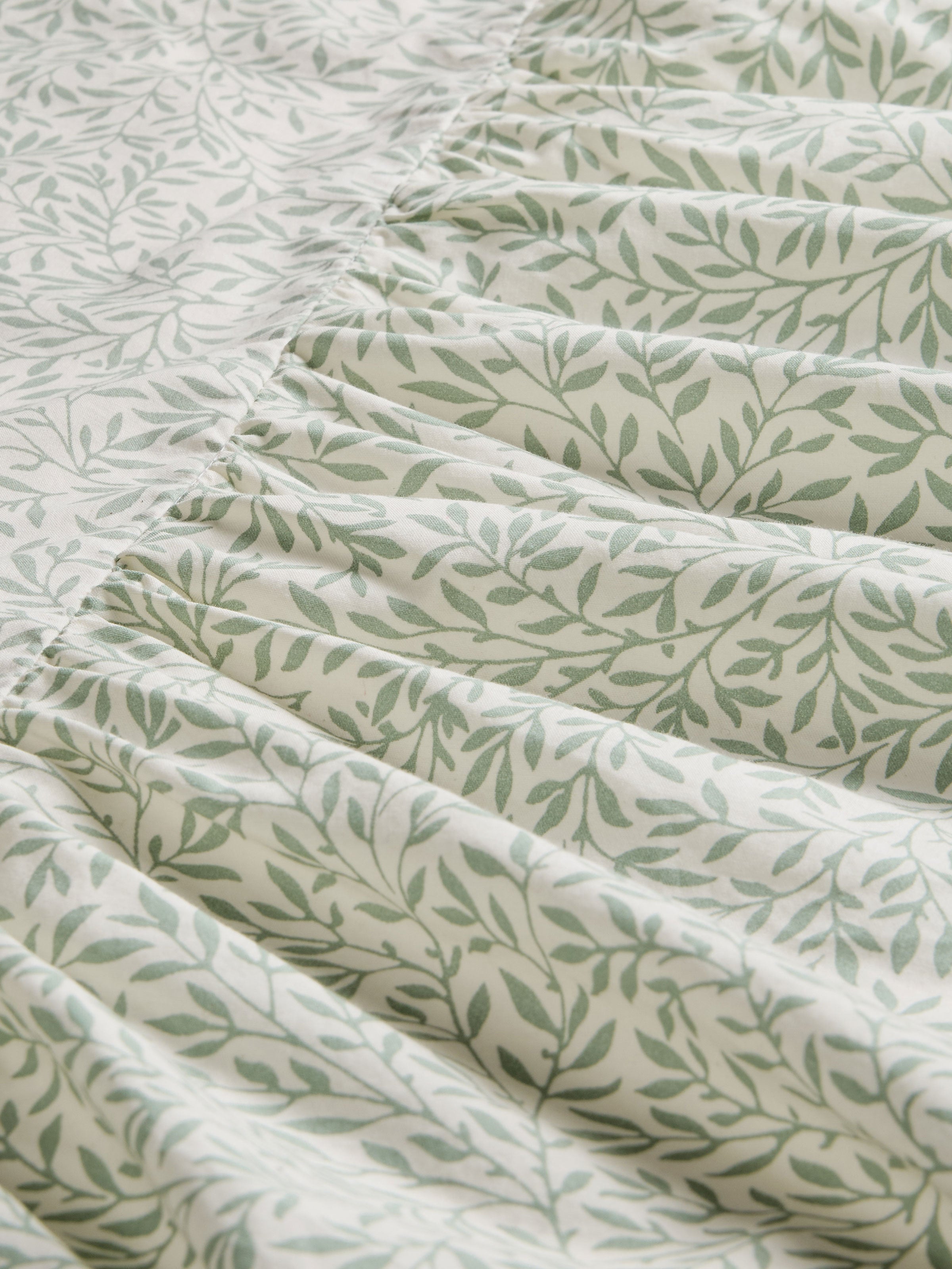 Mellow Green Cotton Bed Valance Collection - Image 2