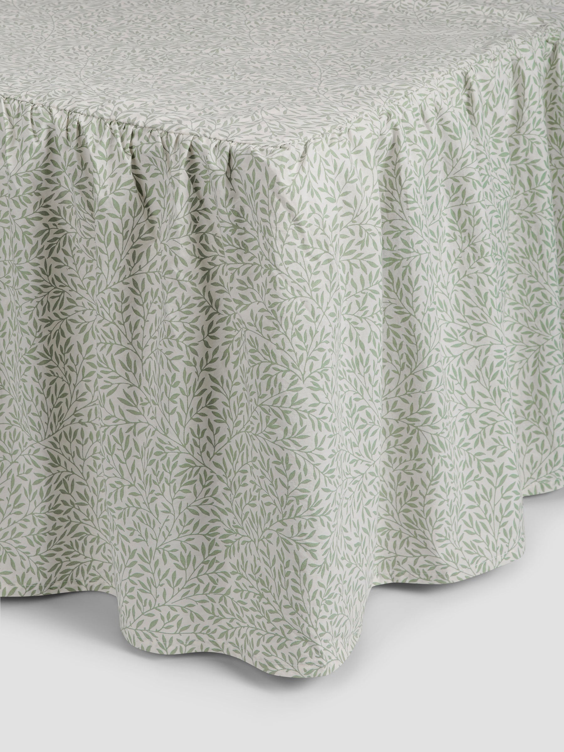Mellow Green Cotton Bed Valance Collection