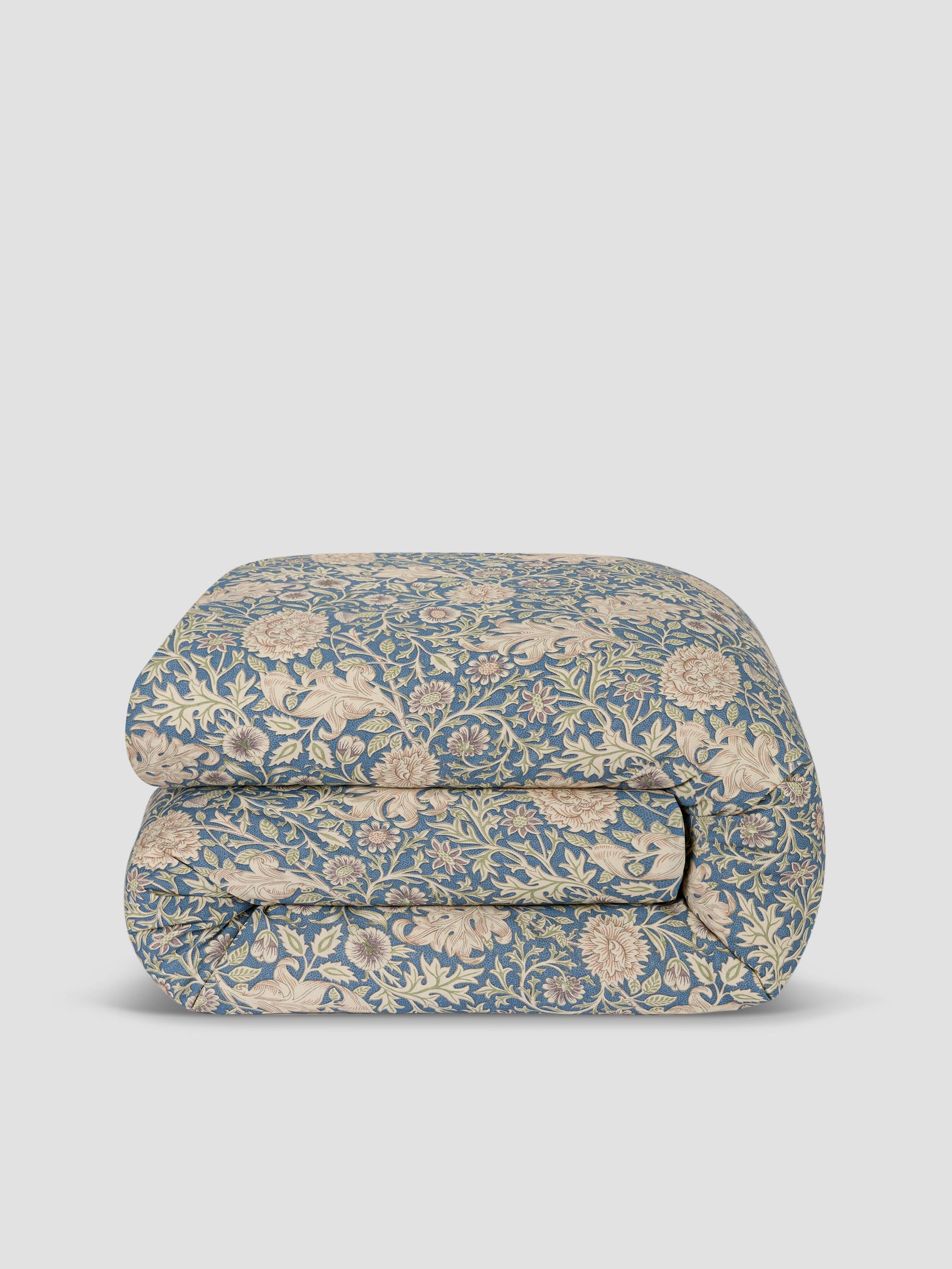 Blue Linen Blend Duvet Cover - Image 2