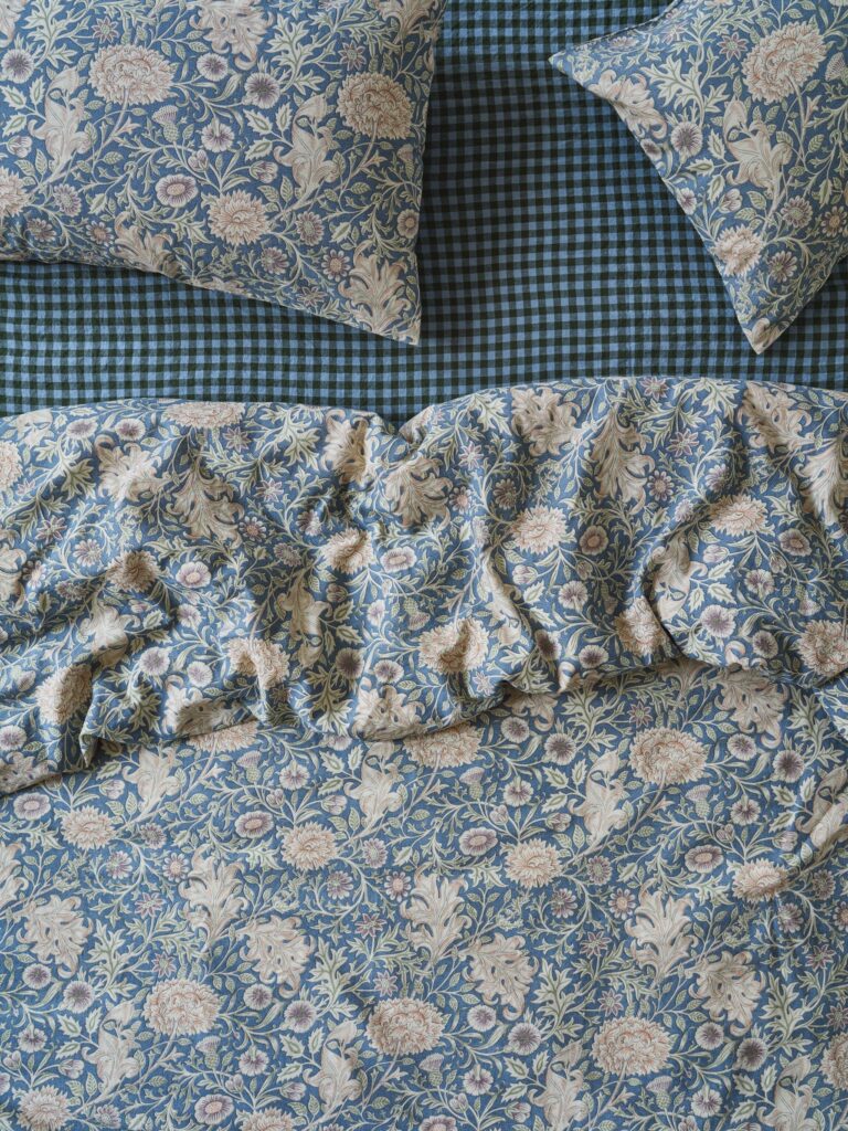 Blue Linen Blend Duvet Cover