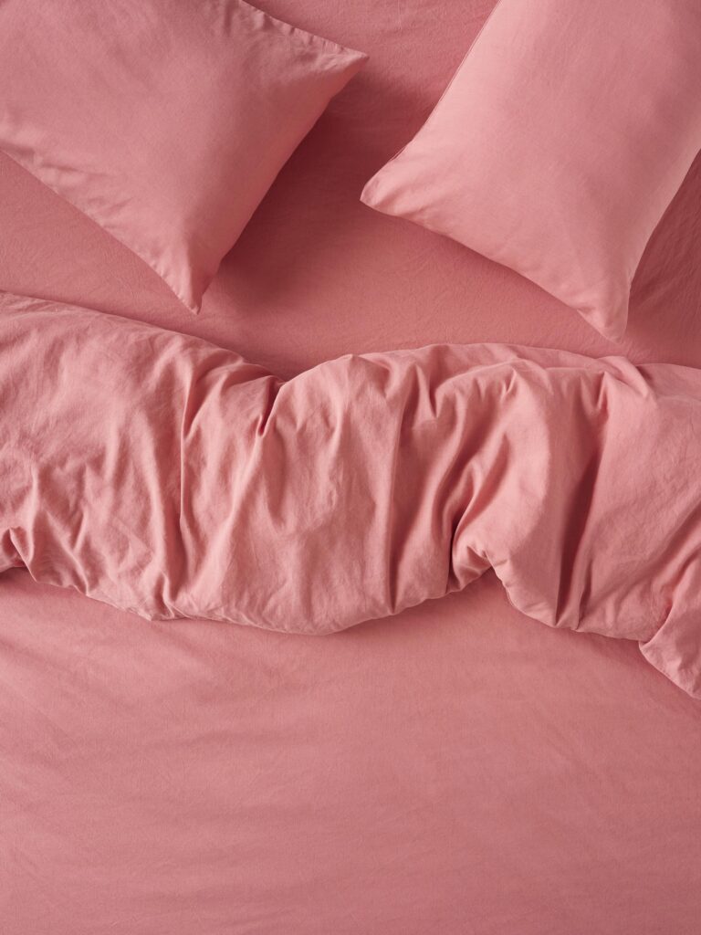 Dusty Pink Linen Blend Duvet Cover