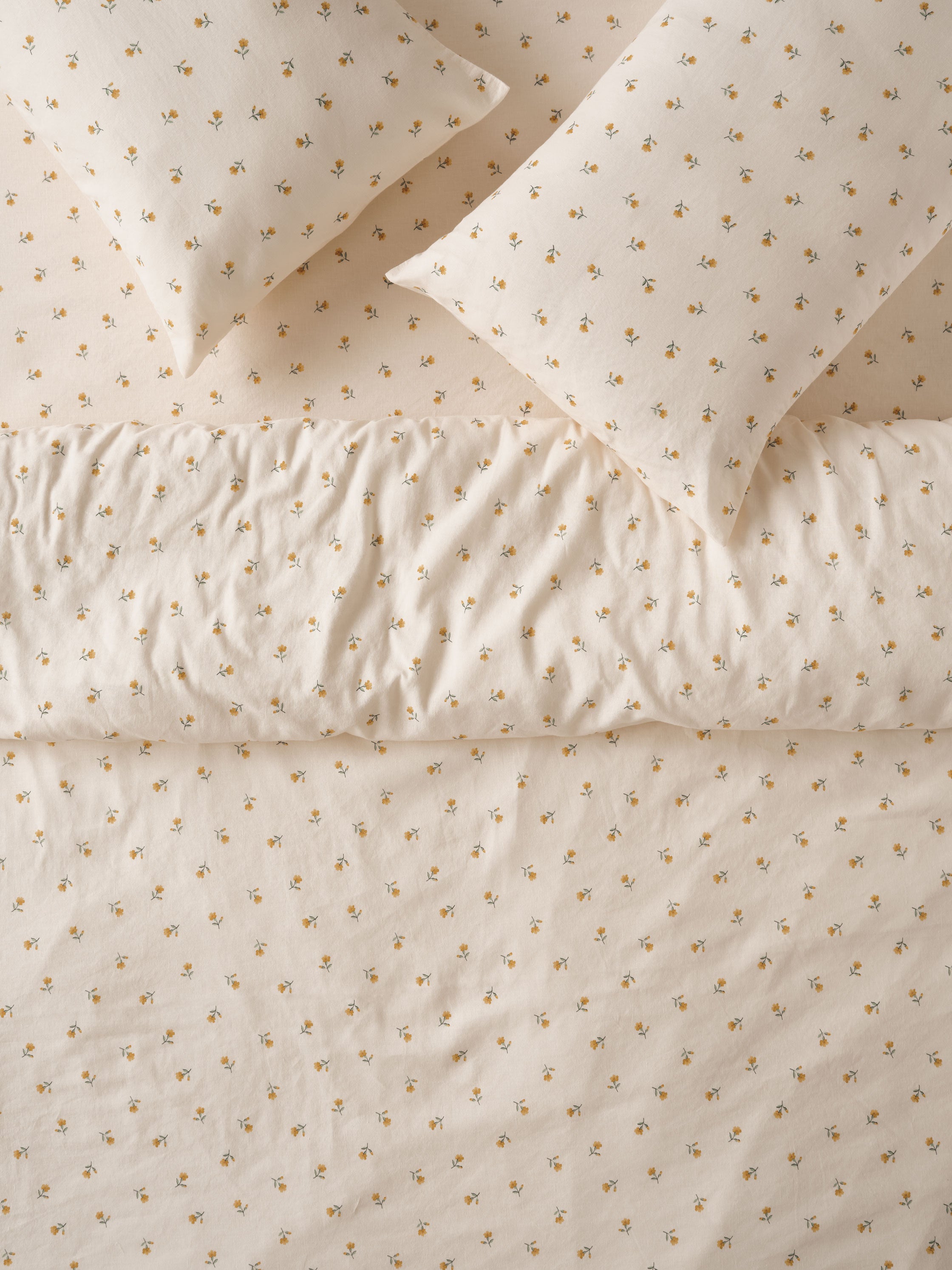 Floral Linen Blend Duvet Cover