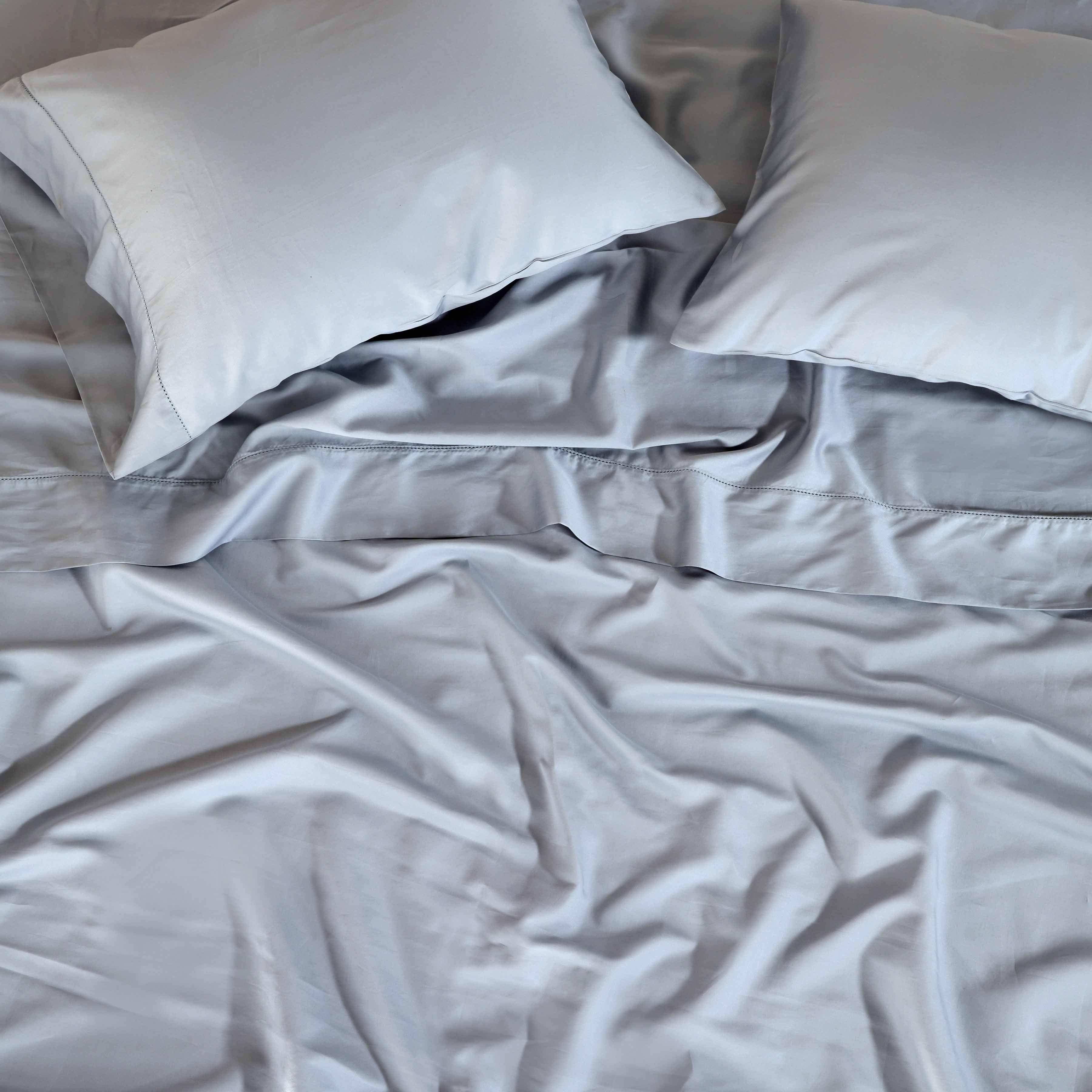 Cotton Sateen Sheet Set in White - Image 2