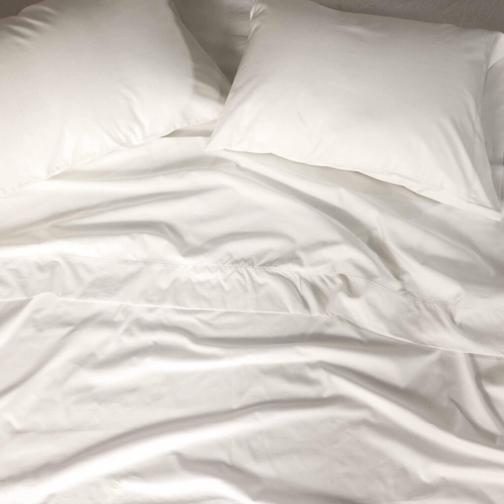 Cotton Sateen Sheet Set in White