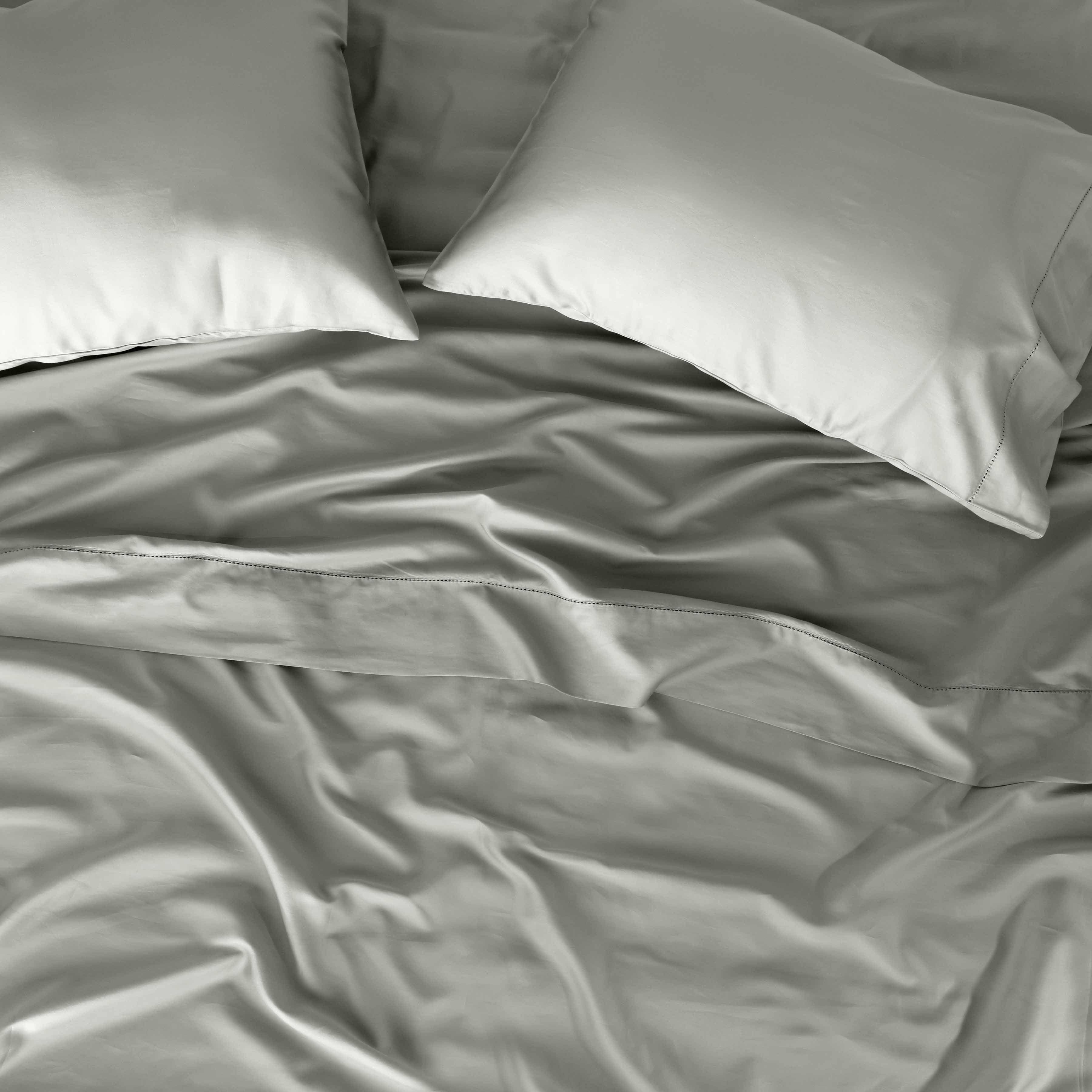 Cotton Sateen Sheet Set in White - Image 3