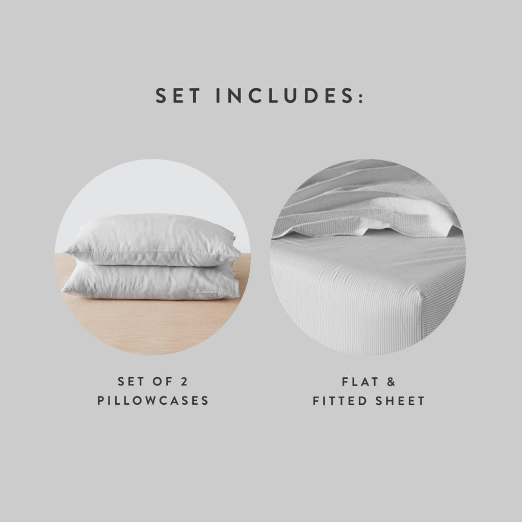 Cotton Sheet Set in Grey - Image 12