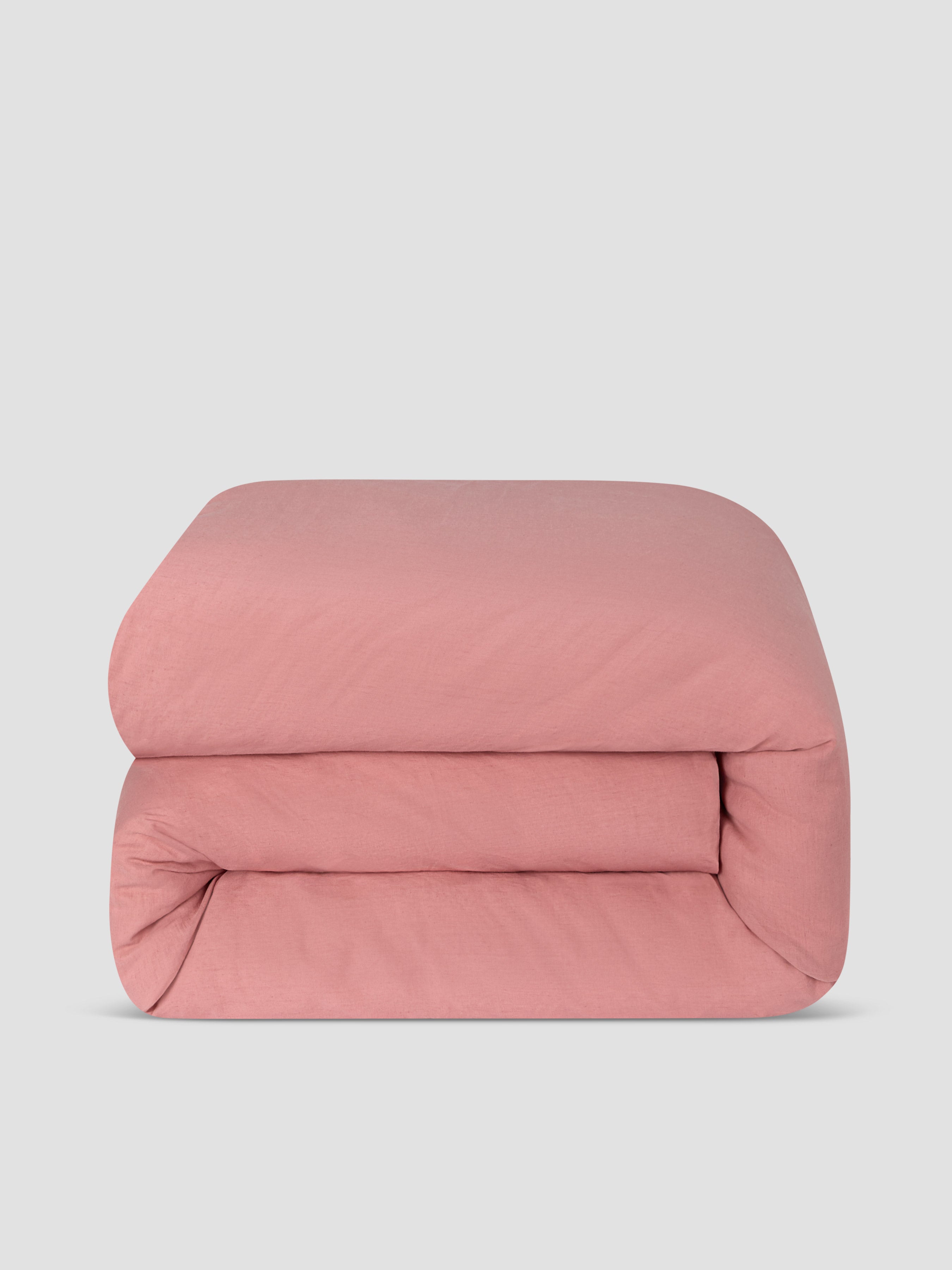 Dusty Pink Linen Blend Duvet Cover - Image 2