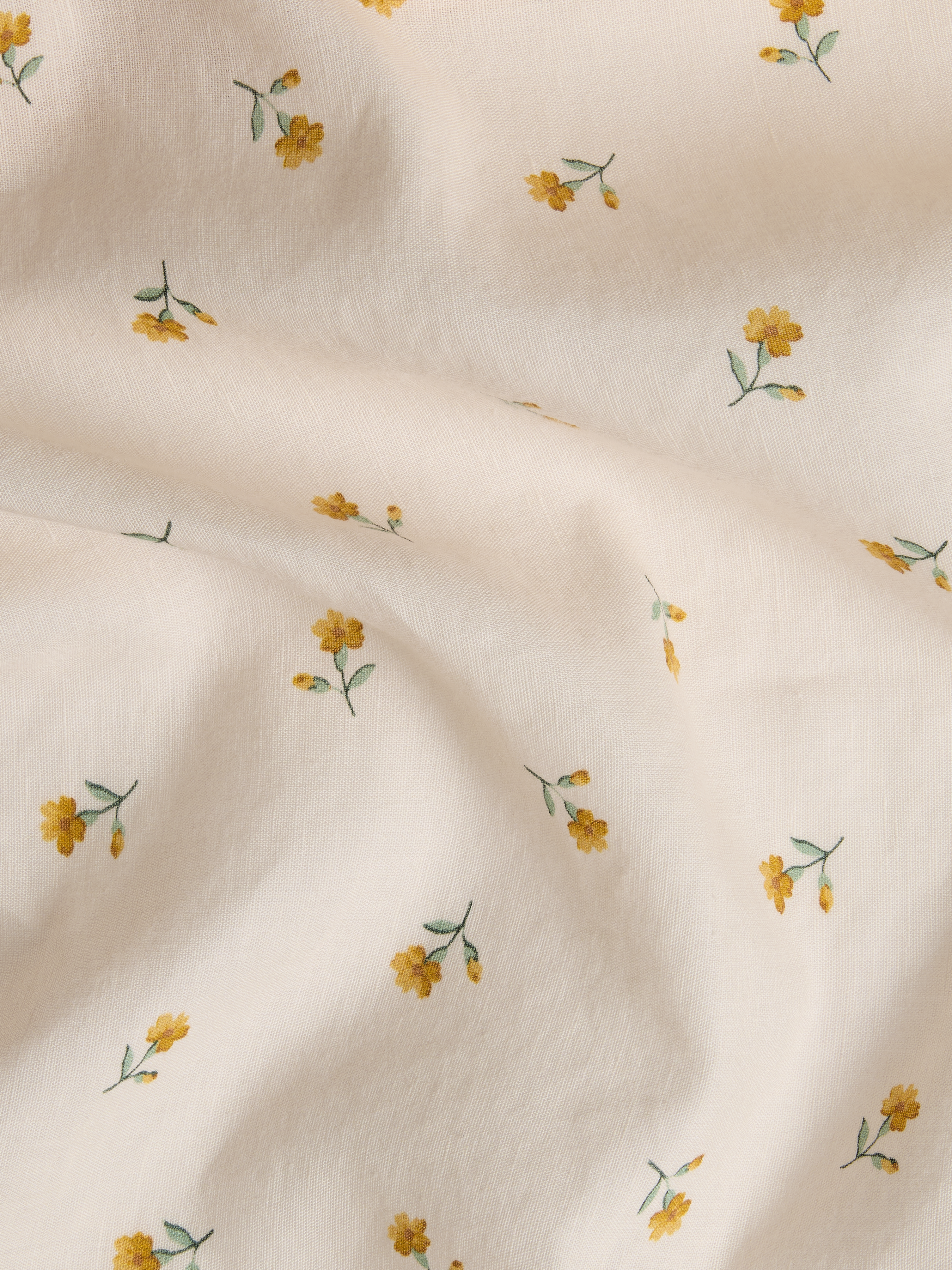 Floral Linen Blend Duvet Cover - Image 4