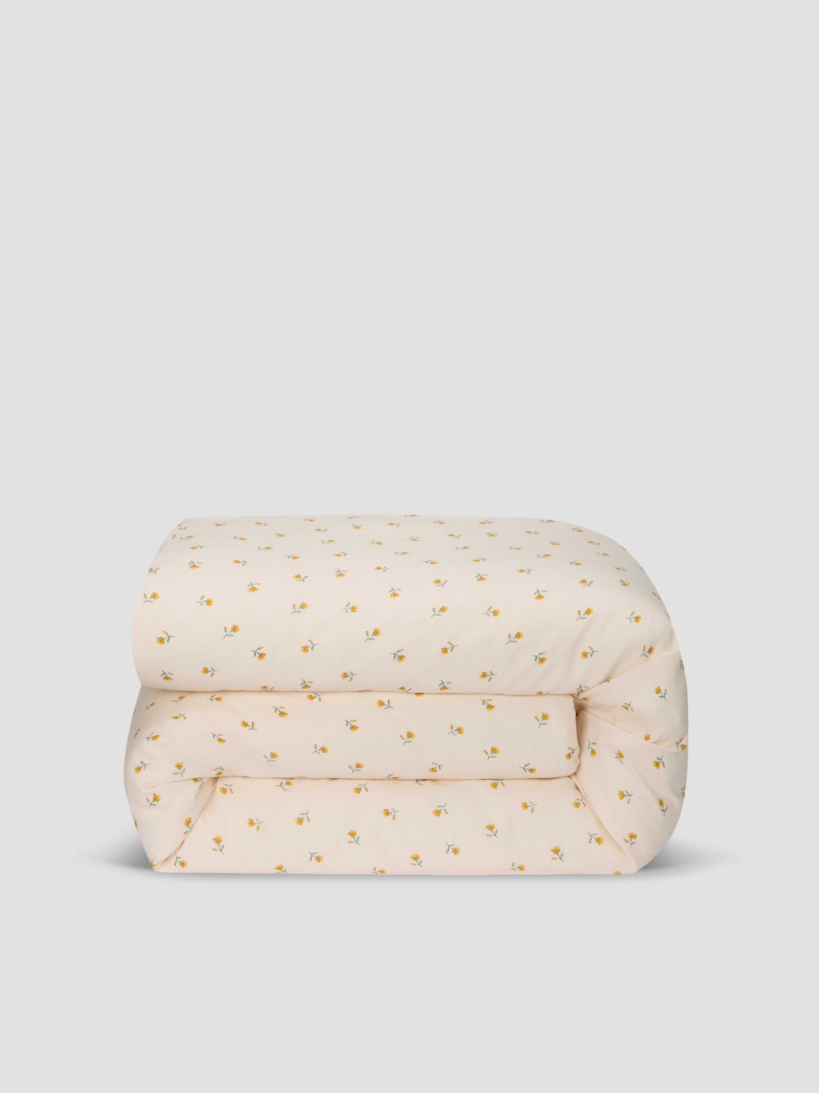 Floral Linen Blend Duvet Cover - Image 3