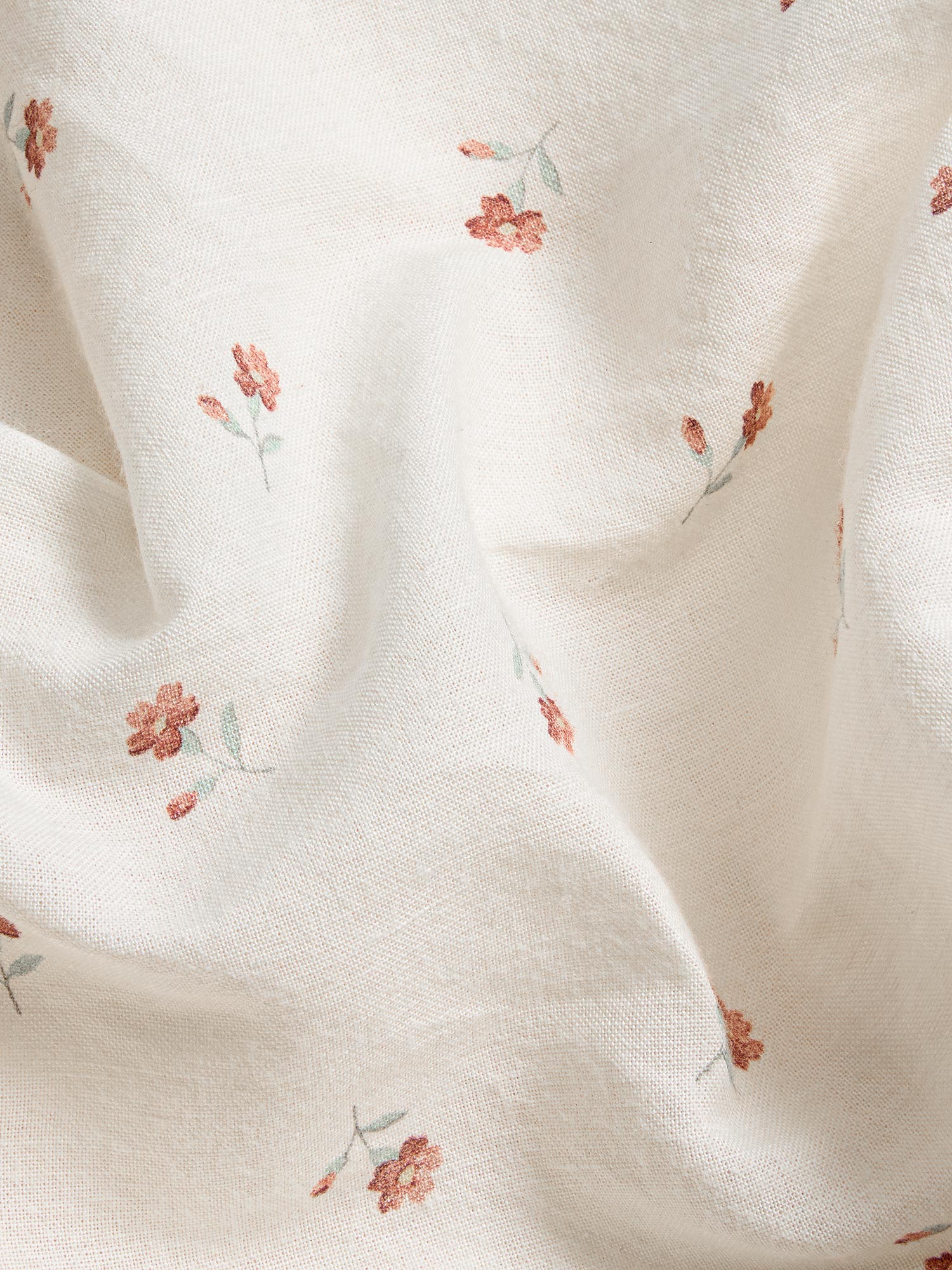 Pearl Floral Linen Blend Duvet Cover - Image 4