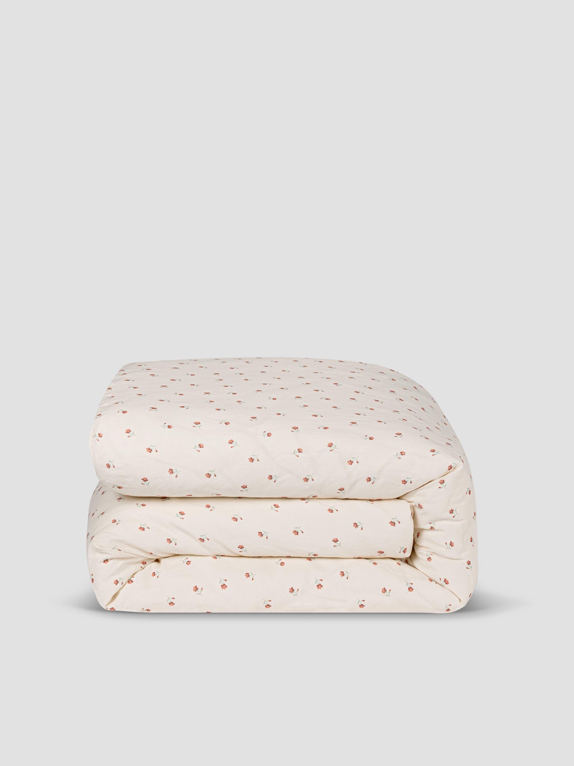 Pearl Floral Linen Blend Duvet Cover - Image 3