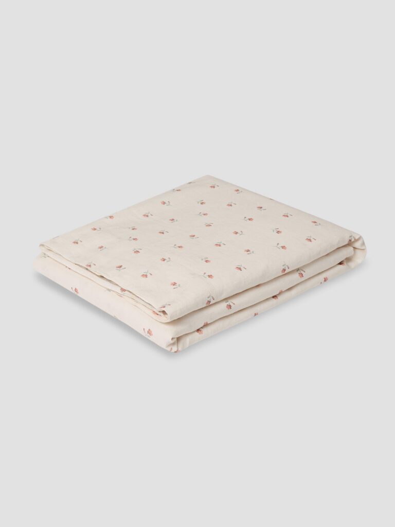 Pearl Floral Linen Blend Flat Sheet