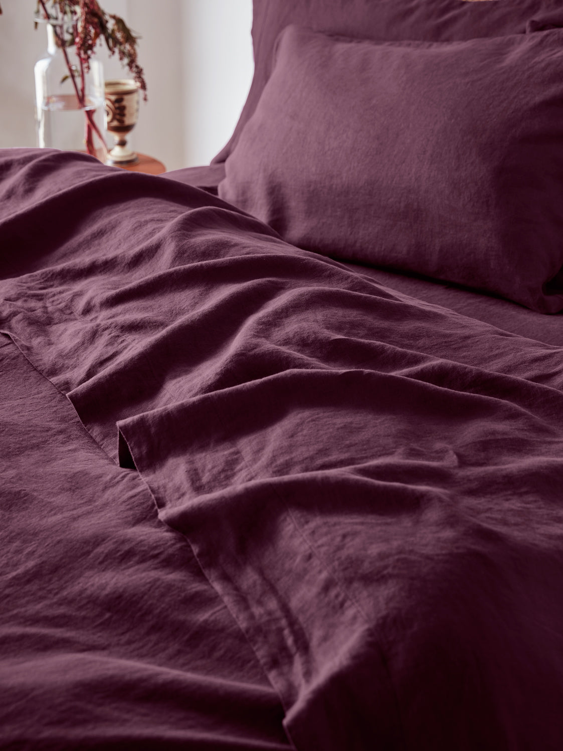 Linen Blend Flat Sheet Collection Style 2