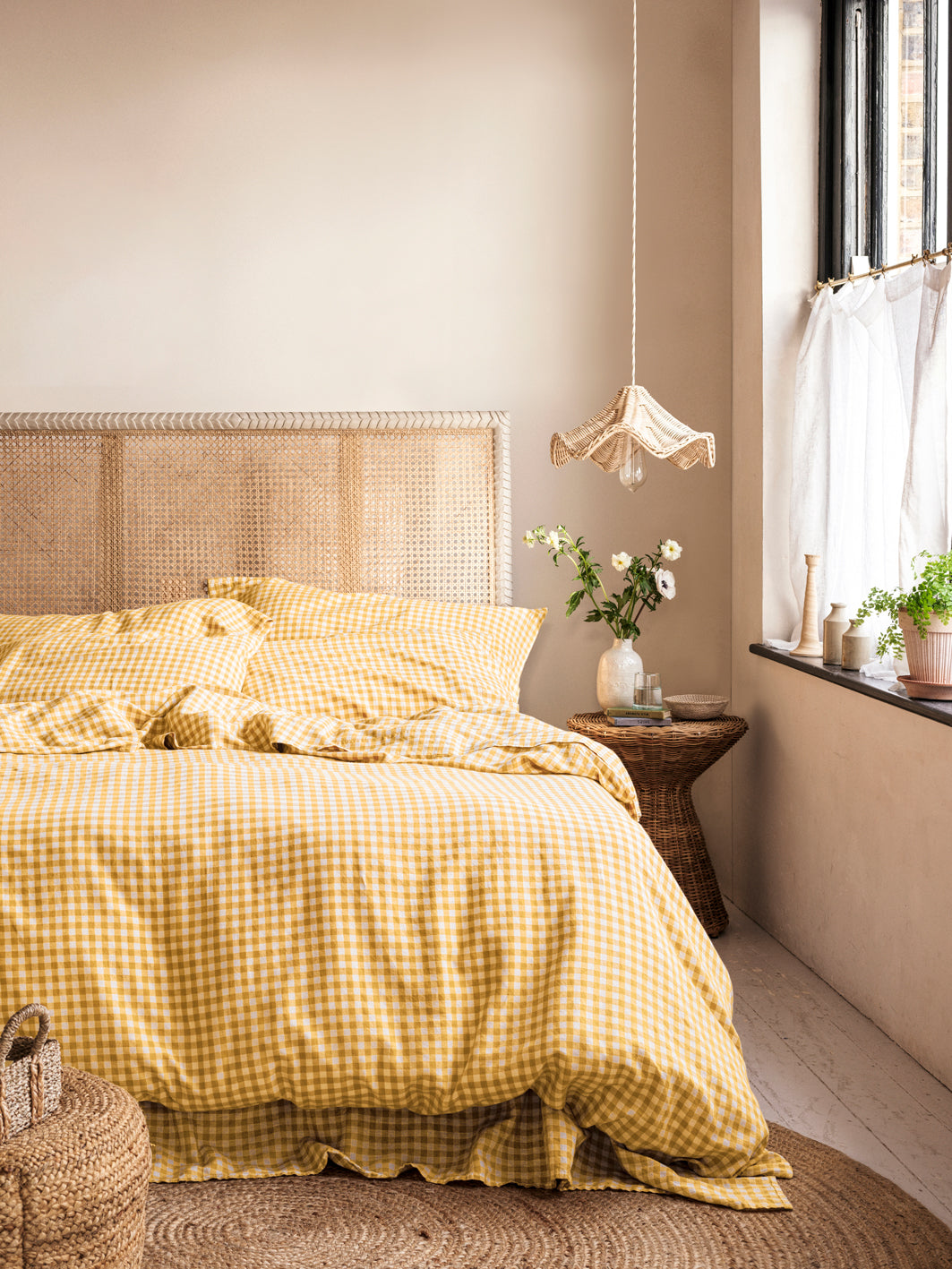 Gingham Linen Blend Duvet Cover Style 3 - Image 2