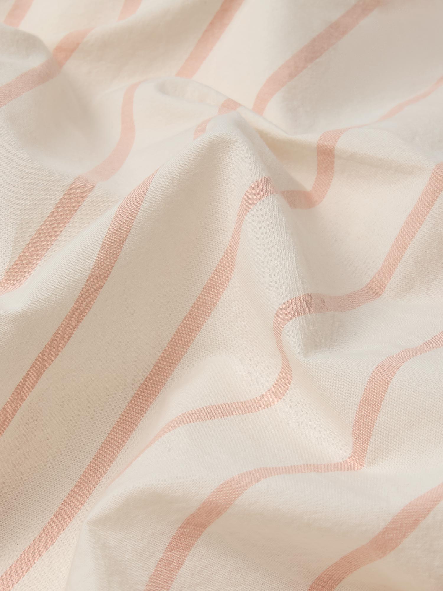 Pink Striped Cotton Duvet Cover - Image 4