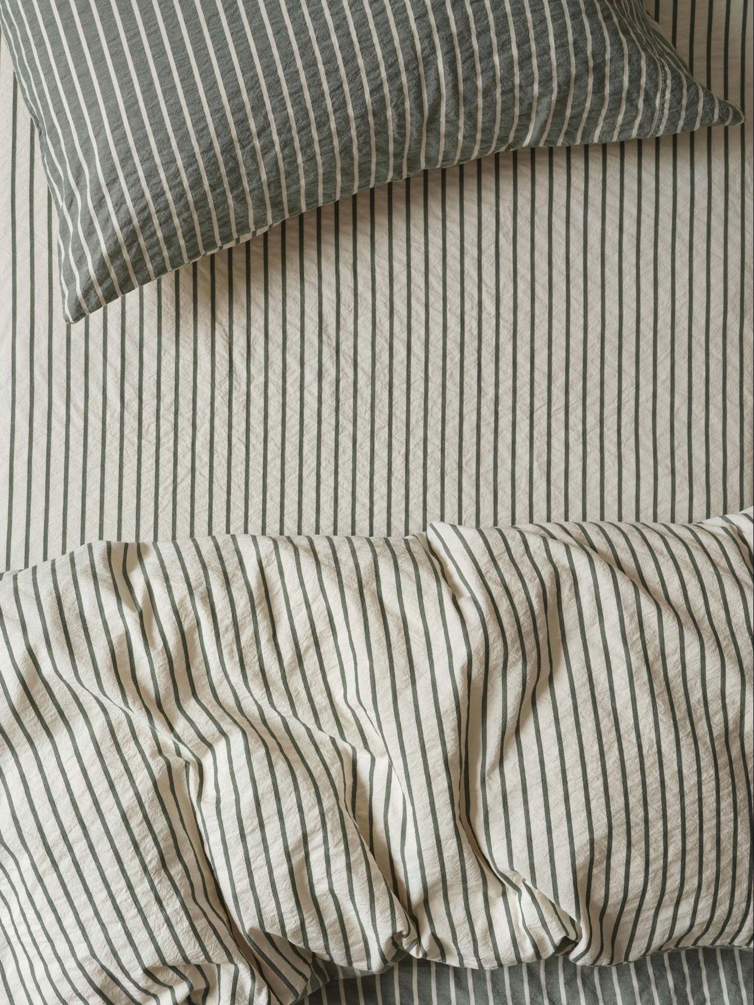 Striped Cotton Fitted Sheet Collection - Image 2
