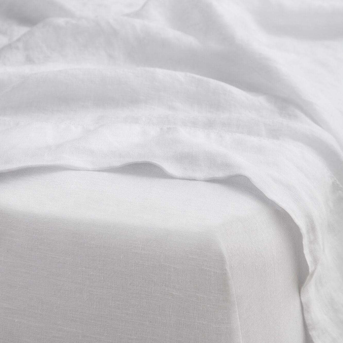 Stonewashed Linen Bedding Essential in White - Image 16
