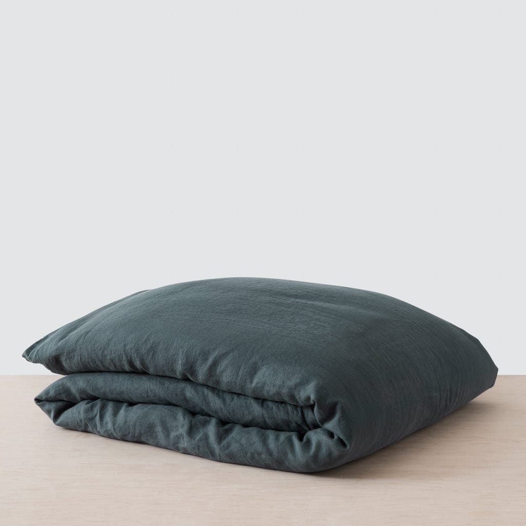 Stonewashed Linen Bedding Bundle in Green - Image 92