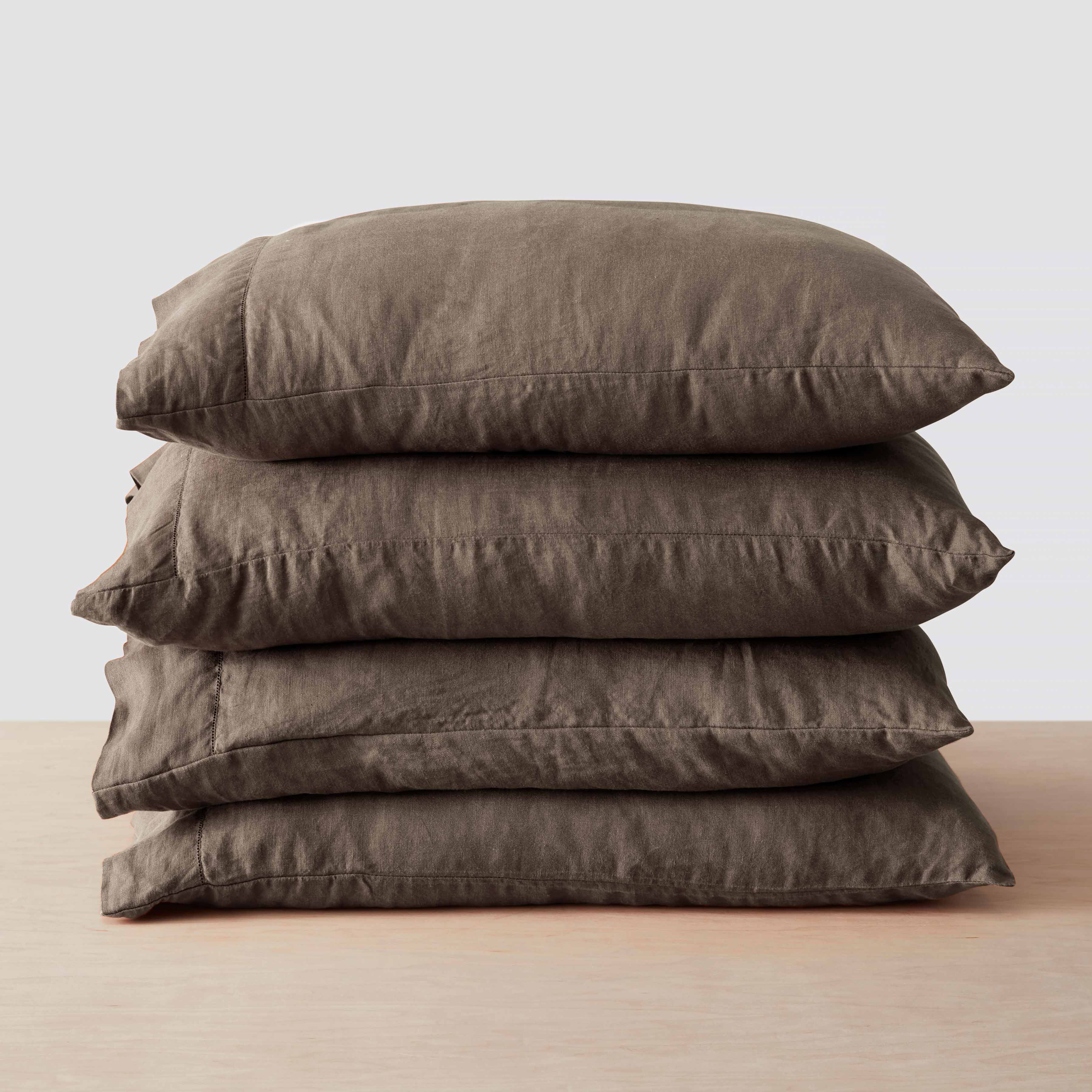 Stonewashed Linen Bedding Bundle in Green - Image 113